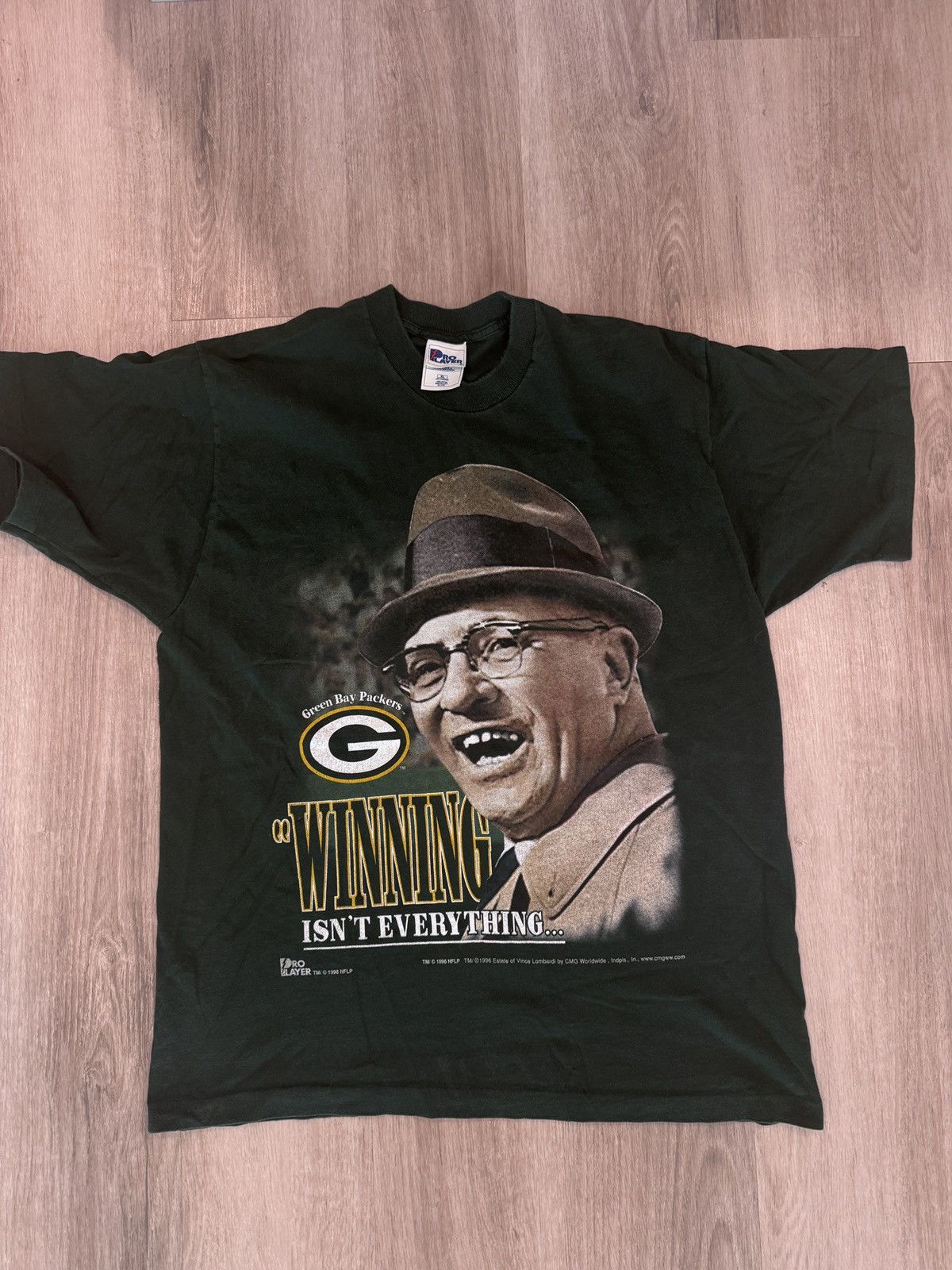 NFL Vince Lambardi Vintage Packers Tee Size US XL / EU 56 / 4 - 1 Thumbnail