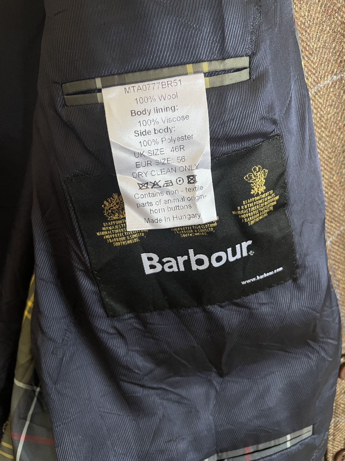 Barbour Vintage Brand Barbour Wool Jacket 1990s Size US L / EU 52-54 / 3 - 8 Thumbnail