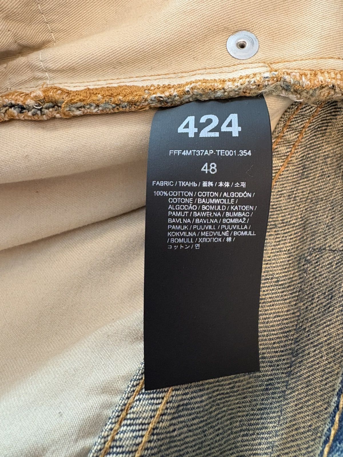 424 424 Blue Big Daddy Denim Shorts Size US 32 / EU 48 - 7 Thumbnail