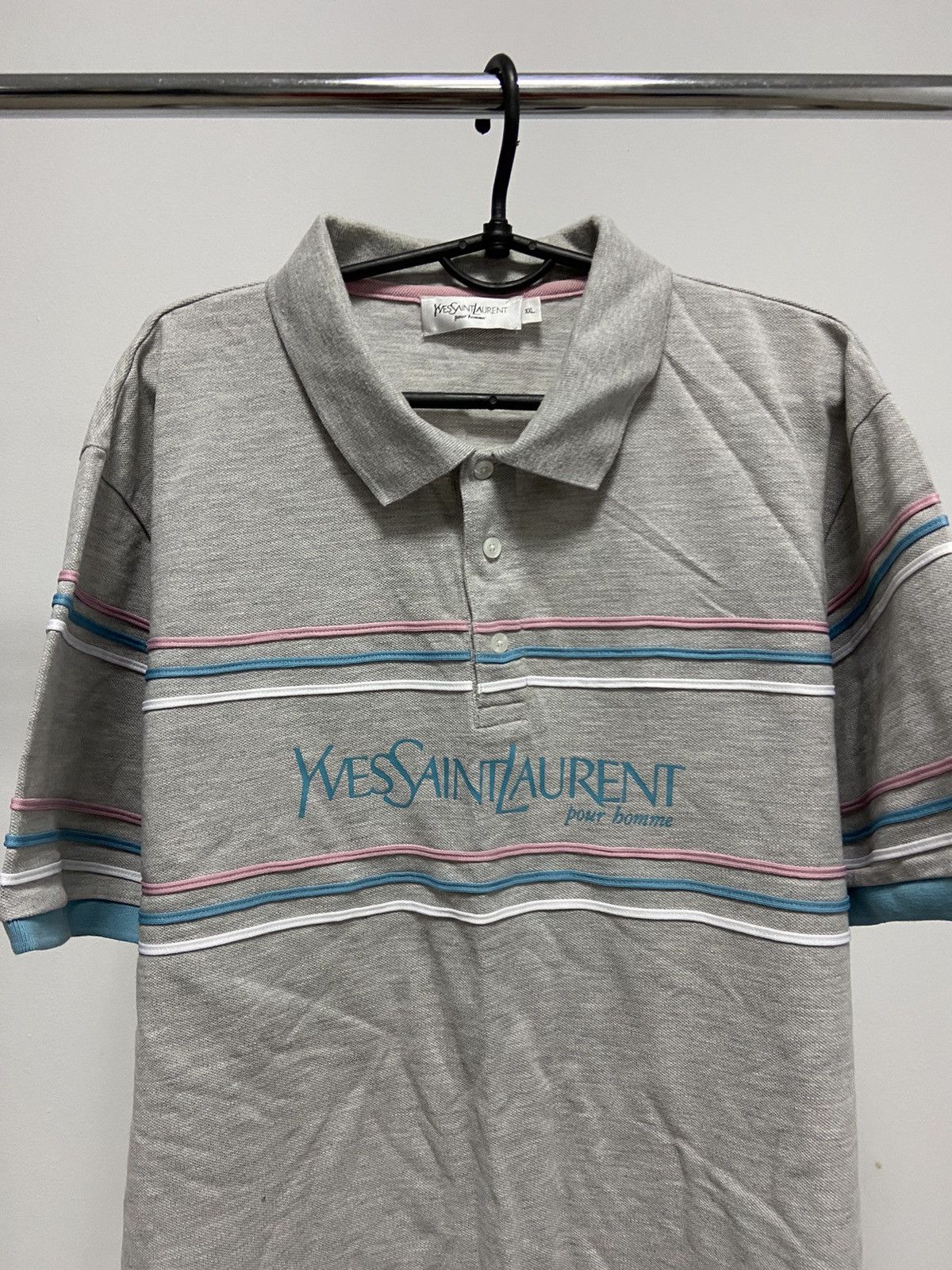 Other Yves Saint Laurent Vintage T-Shirt Polo Big Logo YSL Y2K Size US XXL / EU 58 / 5 - 2 Thumbnail