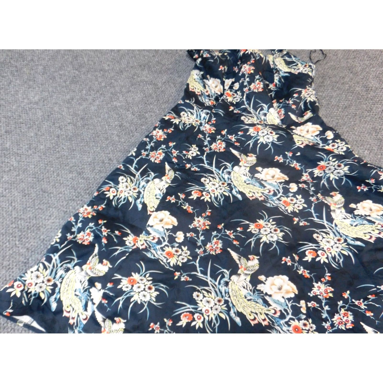 Joe Browns Joe Browns Dress Womens A-Line 10 Blue Floral Lined Sleeveless Mock Neck Puff Sleeve Knit Nylon Crochet Long Casual Designer Size L / US 10 / IT 46 - 3 Thumbnail
