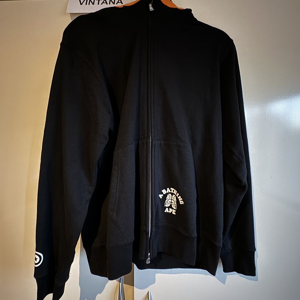 image of Bape Tiger Full Zip Hoodie in Black, Men's (Size Large)