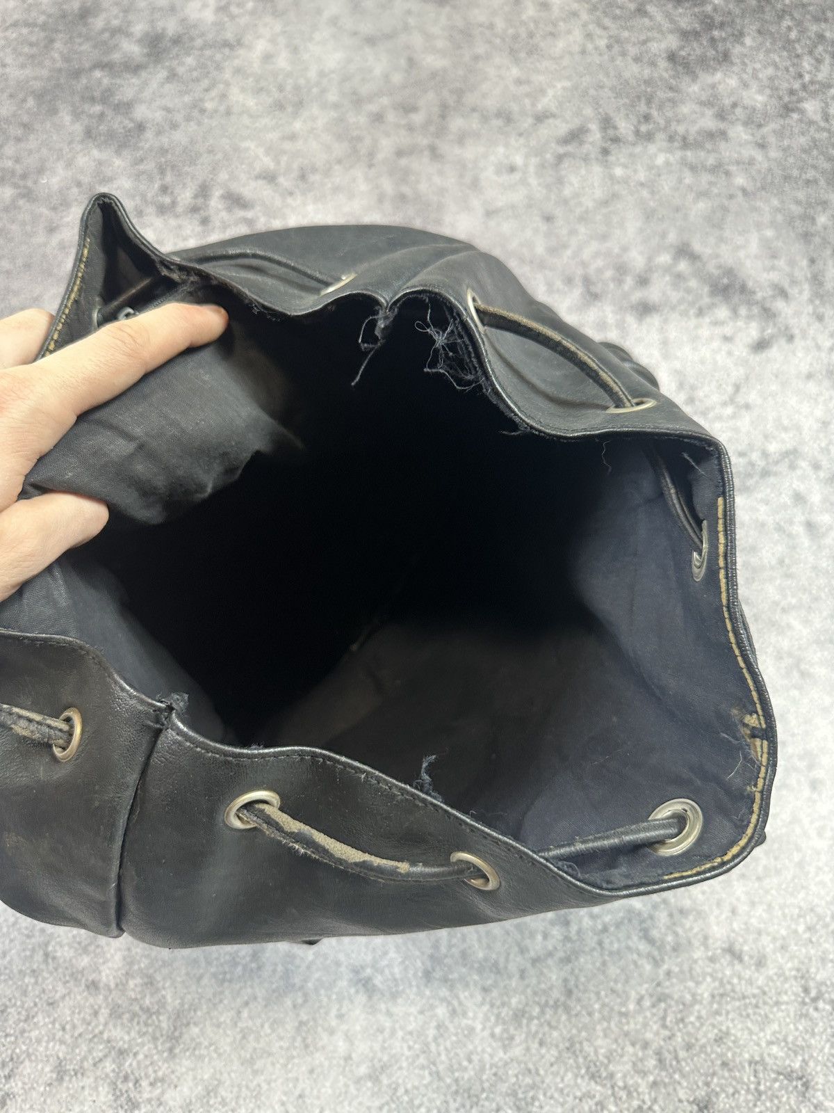 Leather Y2K Avant Garden Bag Black Lesther Streetwear opium alt Usa Size ONE SIZE - 5 Thumbnail