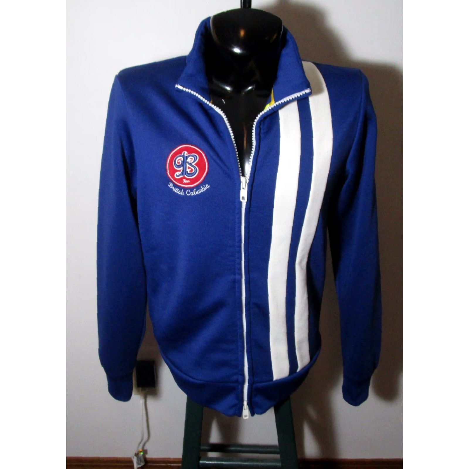 21 Men 21 MEN Jacket Blue Full Zip L Adults Size L Men's All Cotton/Polyester Fleece Lined Wearable Warm 90s? Size US L / EU 52-54 / 3 - 3 Thumbnail