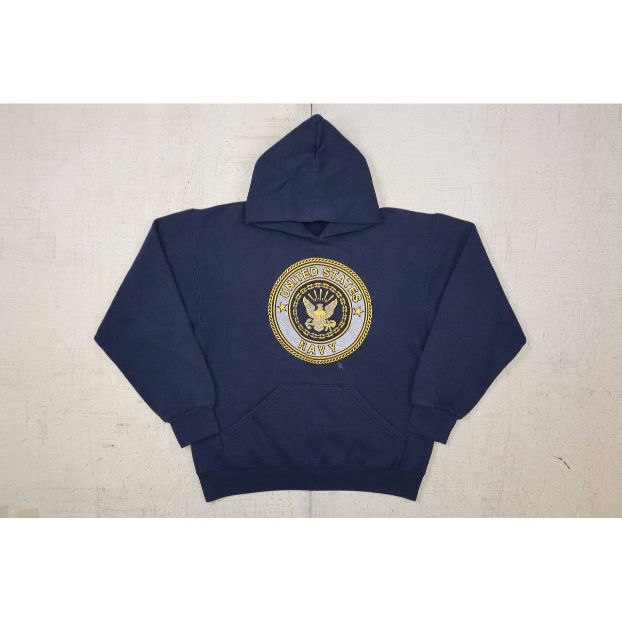 Vintage Vtg US Navy USN Hoodie Made in the USA PullOver Sweatshirt Size US M / EU 48-50 / 2 - 7 Thumbnail