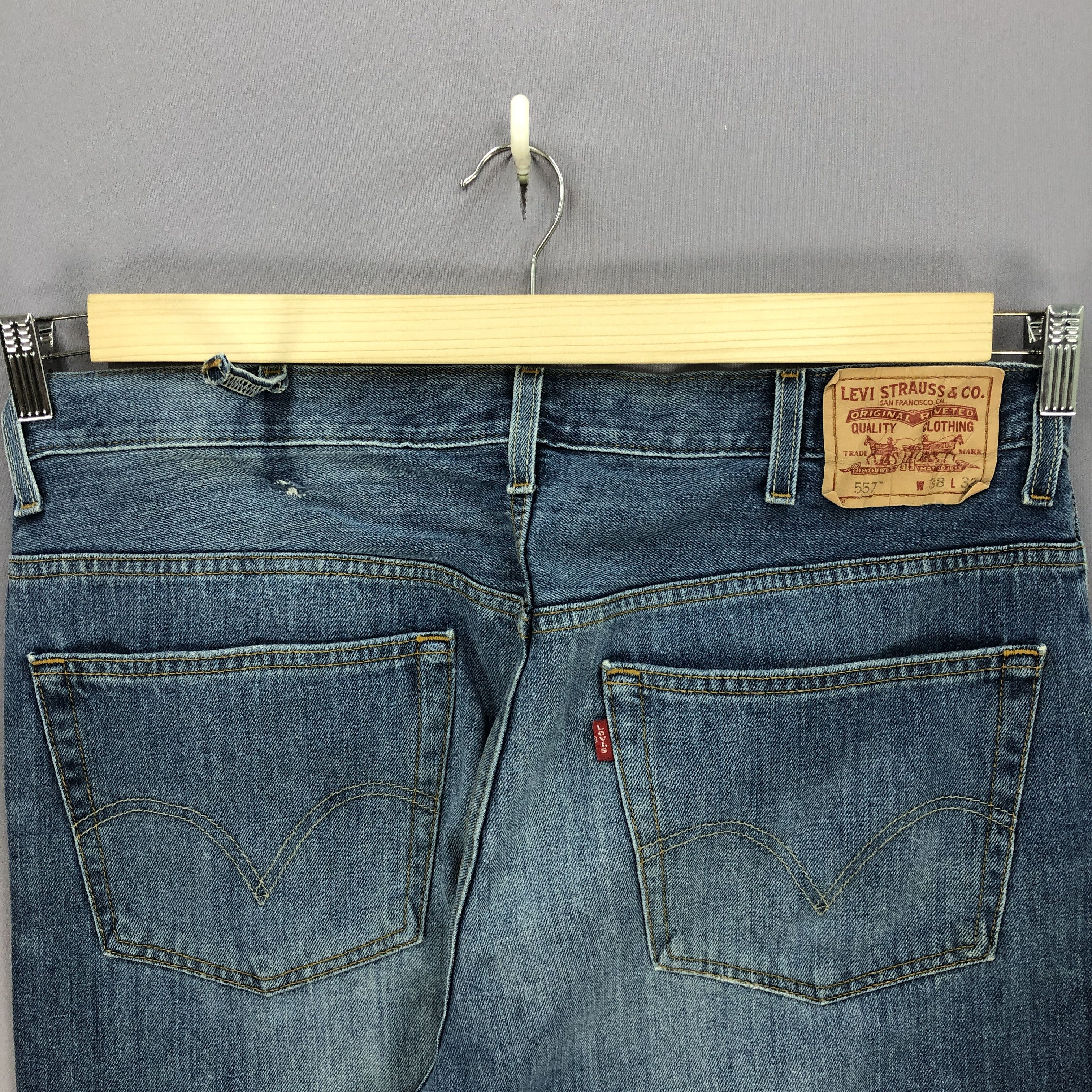 If Six Was Nine Vintage Levis 557 Flare Jeans Levi's Bell Bottom Denim Size US 38 / EU 54 - 6 Thumbnail