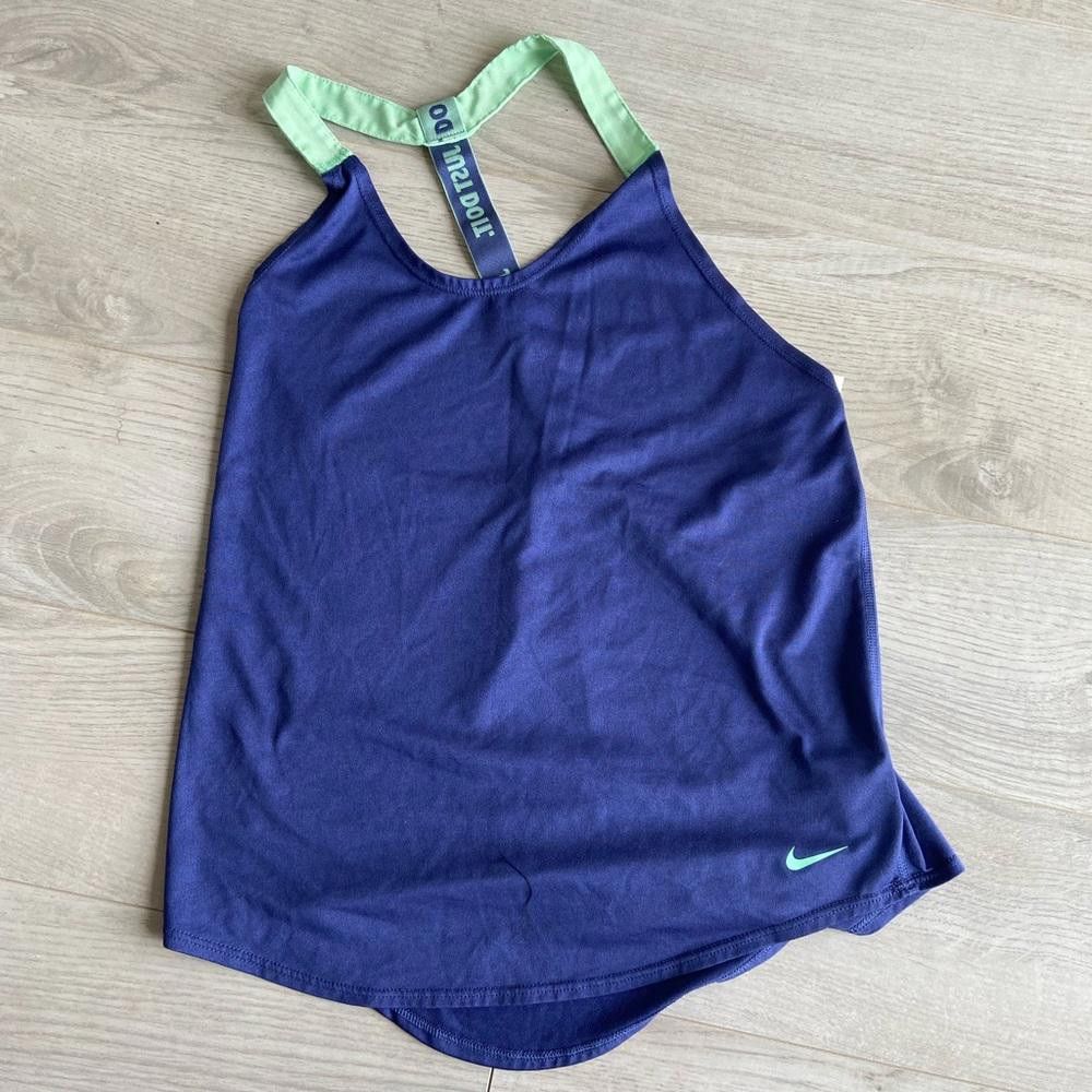 Nike Nike Women's Active Racerback Tank Top - Dark Purple/Green Size S / US 4 / IT 40 - 1 Thumbnail