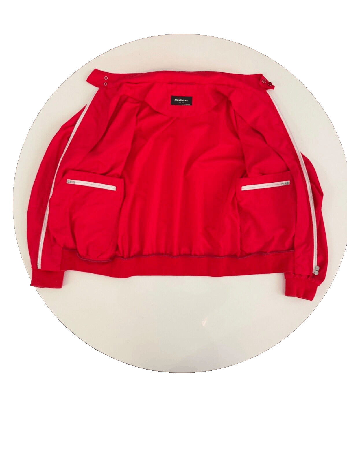 Kiton Kiton Lightweight Packable Red Bomber Jacket L EU 52 Italy Size US L / EU 52-54 / 3 - 3 Thumbnail