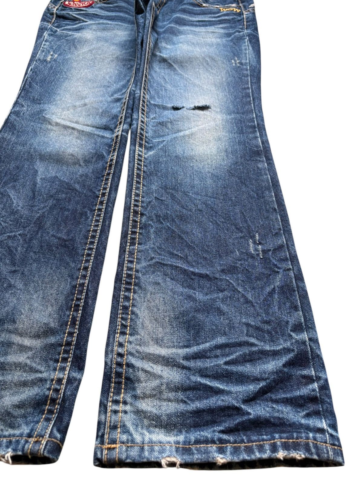 Japanese Brand Vintage Japanese Brand Patch Embellish Mud Wash Loose Jean Size US 34 / EU 50 - 7 Thumbnail