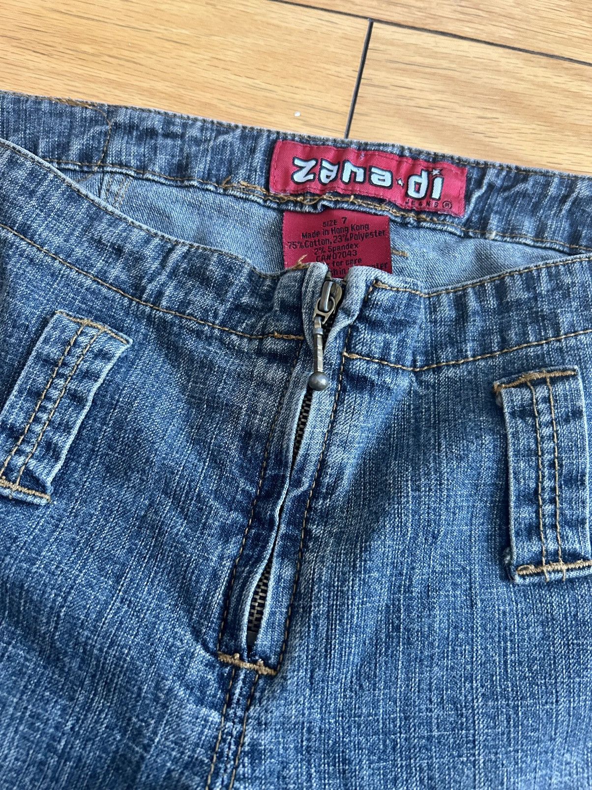 Other × Vintage Zana Di Y2K Low Rise Flare Jeans Size 27" / US 4 / IT 40 - 2 Thumbnail