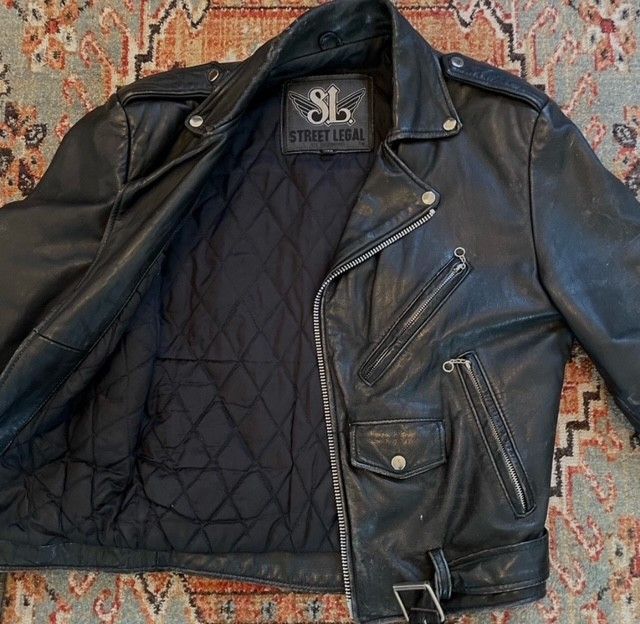 Other Street Legal Vintage 90s unisex Motorcycle Leather Jacket Size US S / EU 44-46 / 1 - 6 Thumbnail