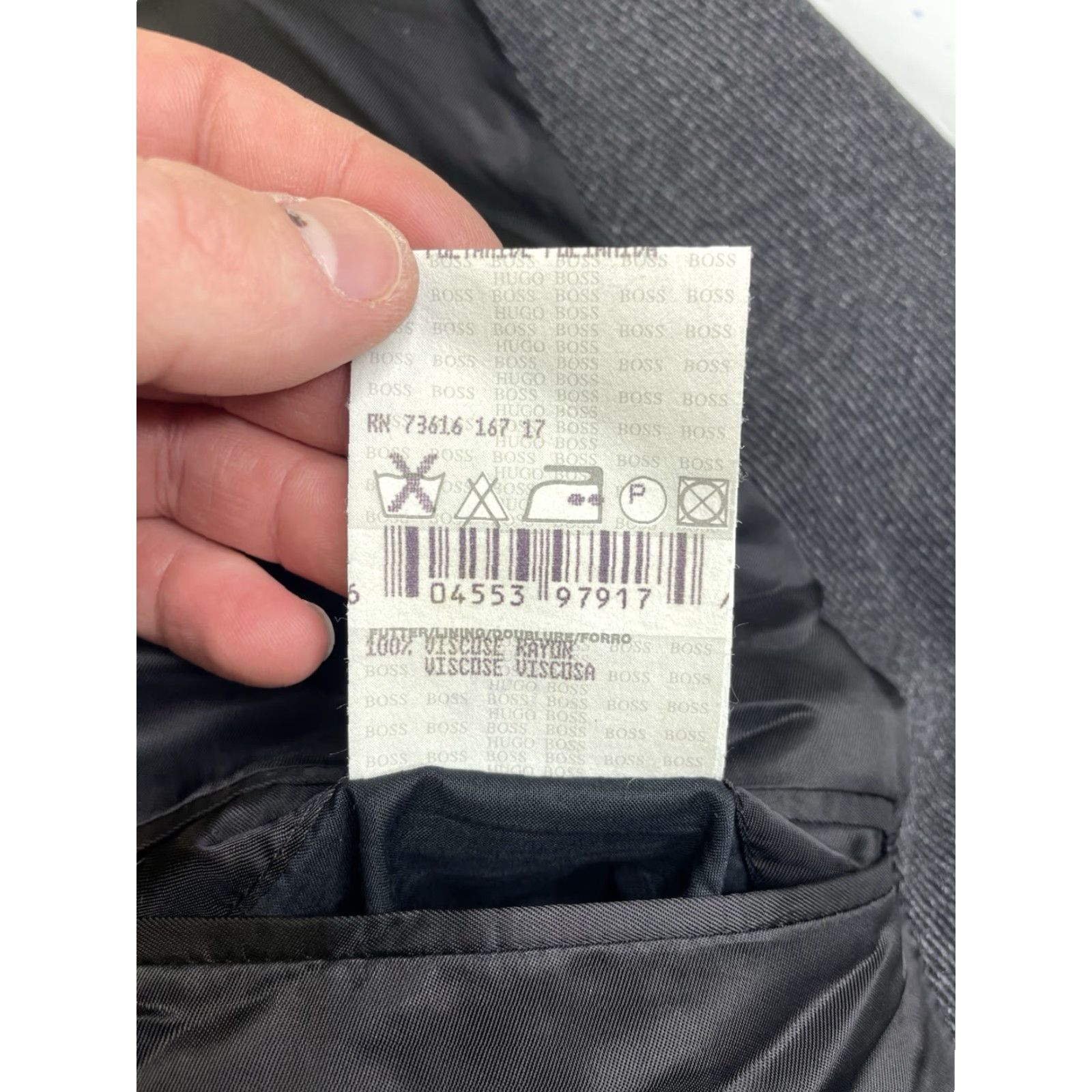 Hugo Boss HUGO BOSS Coat Overcoat Wool Blend Long Winter Trench Black 48R Men Mens Reg Size US M / EU 48-50 / 2 - 6 Thumbnail