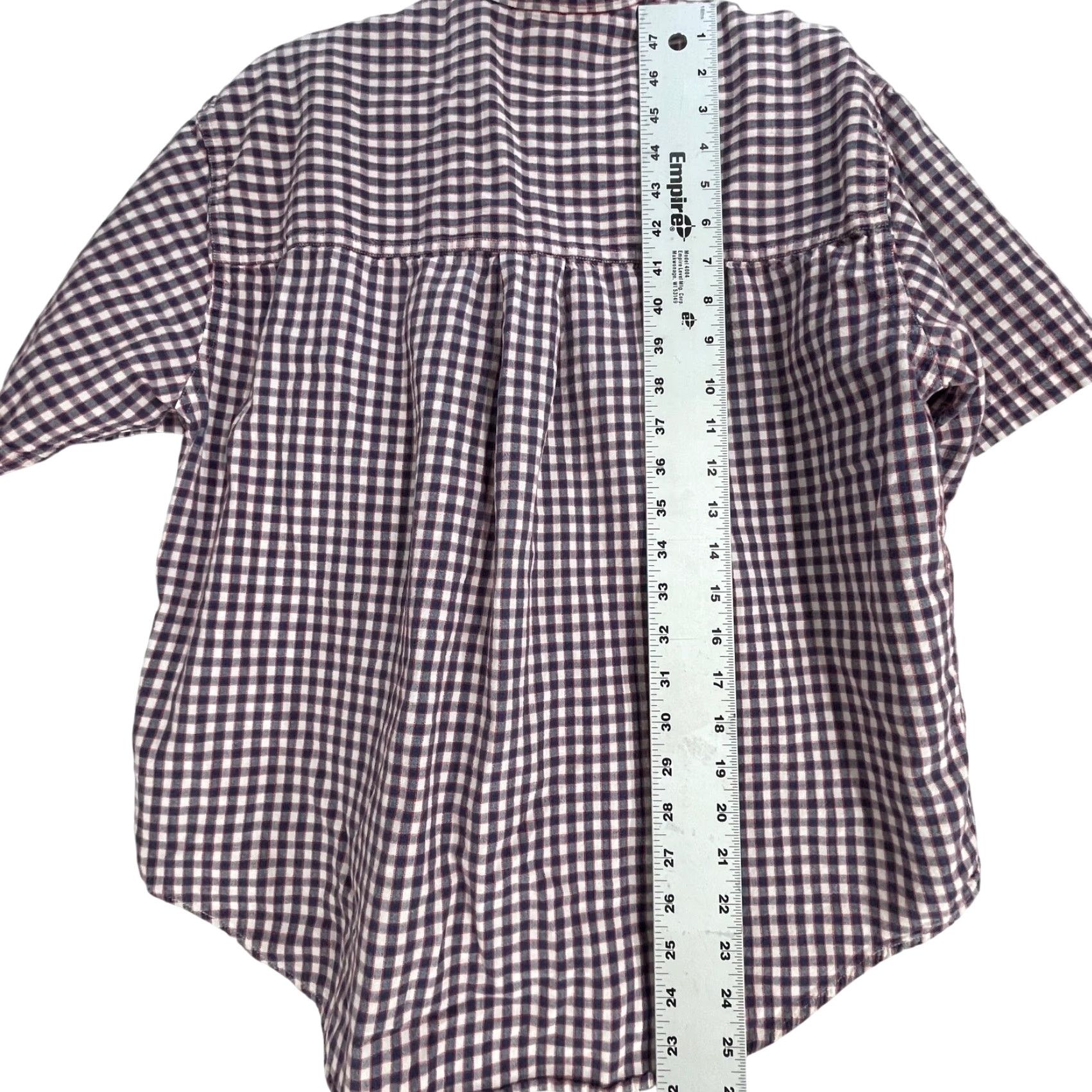 Vintage Carriage Court Shirt M Red White Blue Checkered Button Up Cotton Cottage Size M / US 6-8 / IT 42-44 - 4 Thumbnail