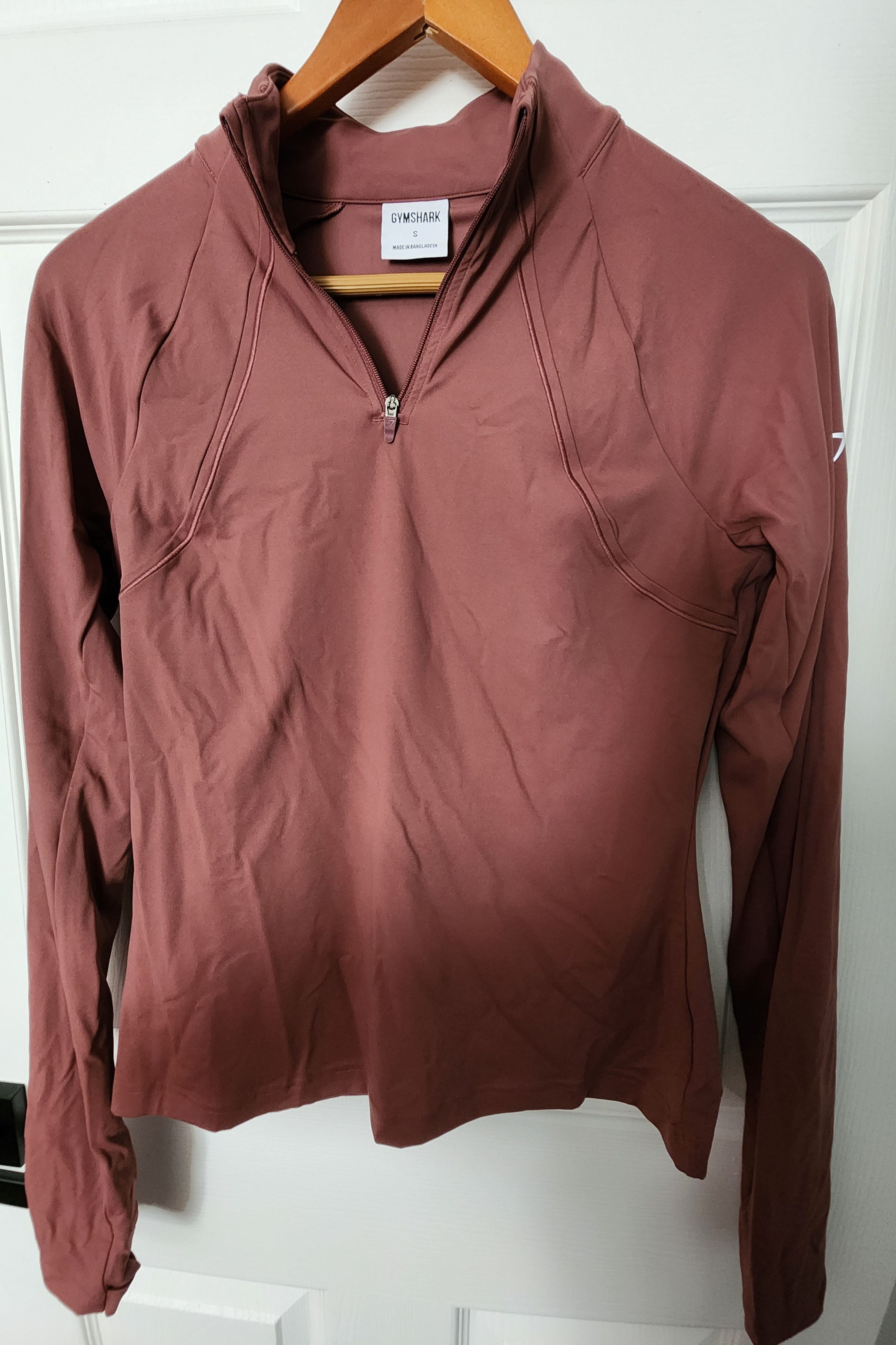 Gymshark NWOT Gymshark Running 1/4 Zip - Magenta Brown Size Small Size S / US 4 / IT 40 - 1 Thumbnail