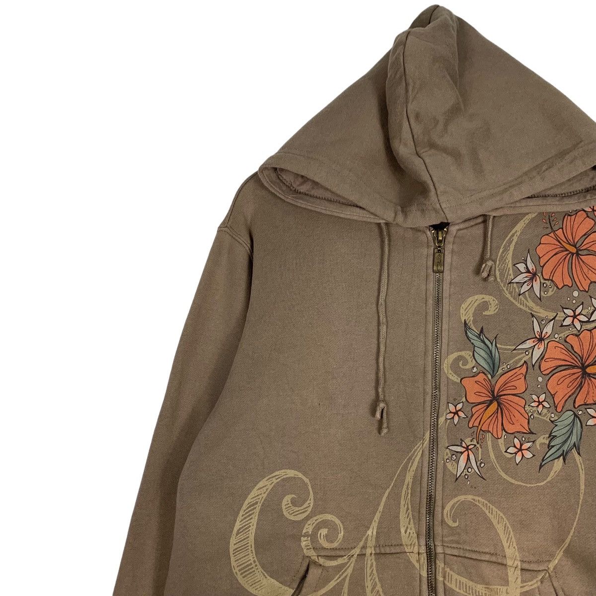 Vintage CRAZY SHIRT Floral Graphic Zipper Hoodies #0828-C37 Size US M / EU 48-50 / 2 - 7 Thumbnail