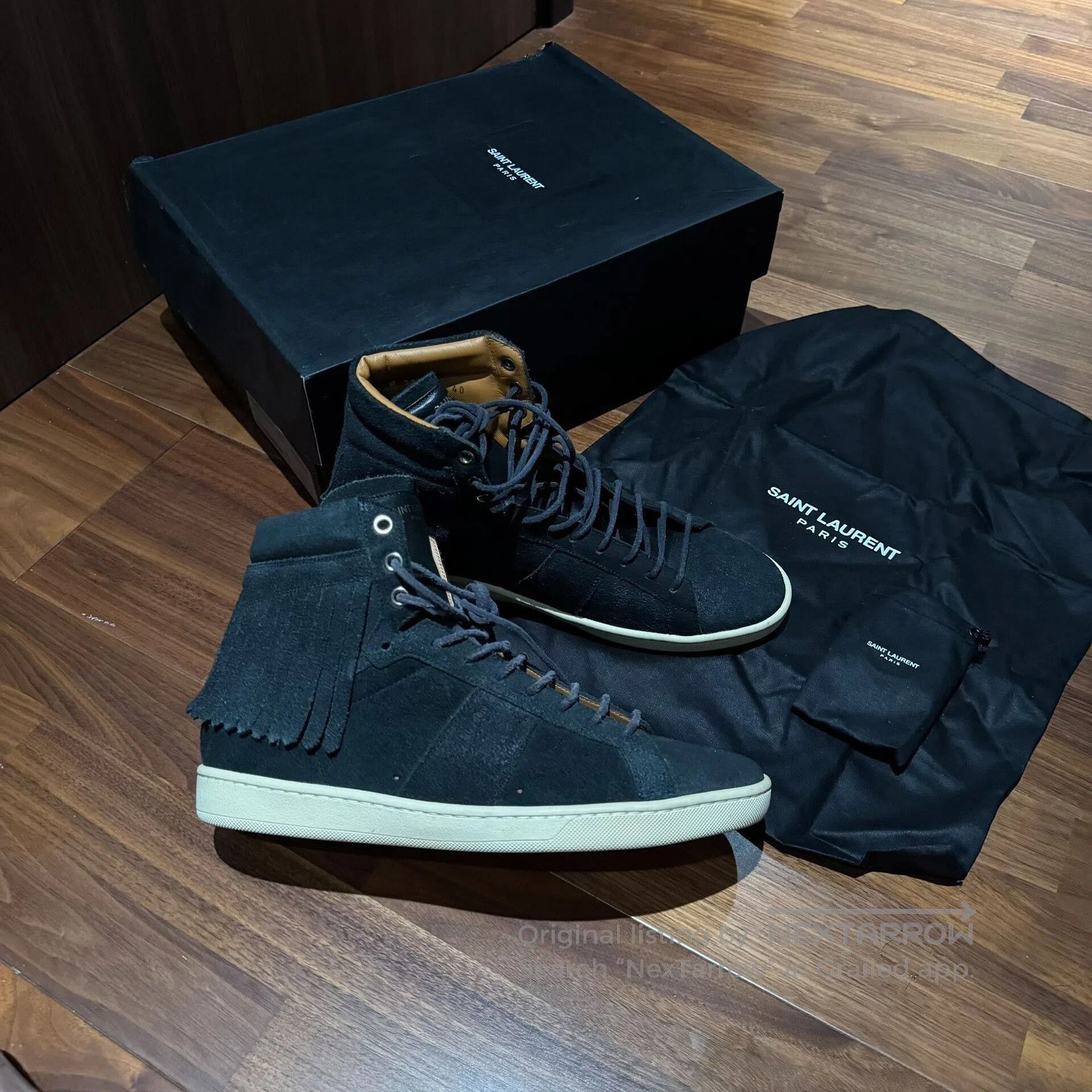 Saint Laurent Paris Saint Laurent Leather Casual Sneakers for Men. Size US 7 / EU 40 - 2 Thumbnail