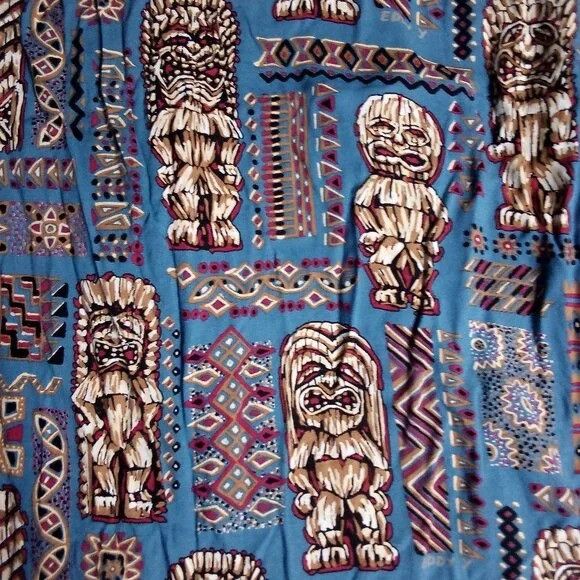 Reyn Spooner Vintage Reyn Spooner Art Of Eddy Y Totem Hawaiian Shirt Size US XXL / EU 58 / 5 - 7 Thumbnail
