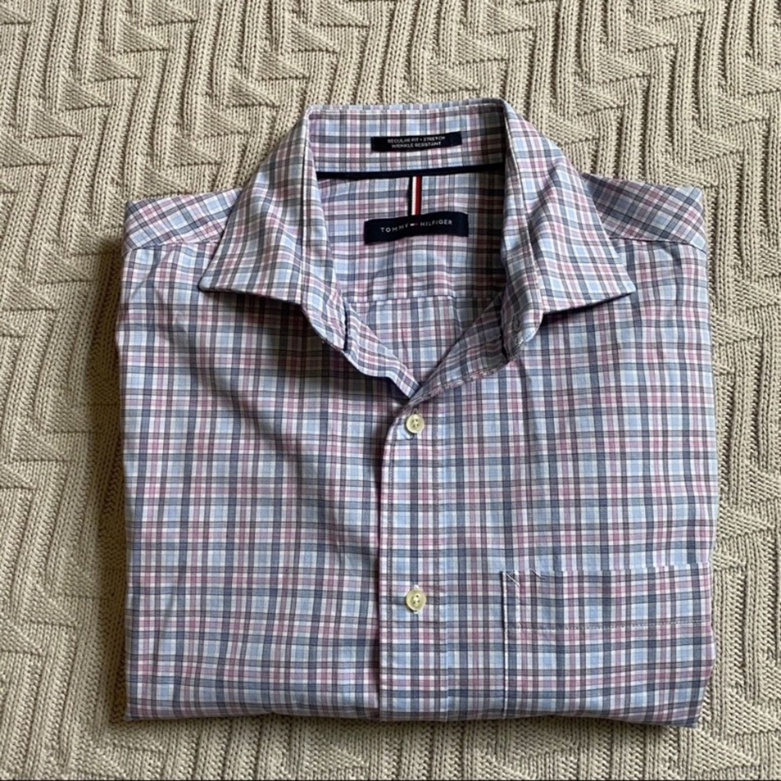 Tommy Hilfiger Tommy Hilfiger purple plaid button down Size US M / EU 48-50 / 2 - 1 Thumbnail