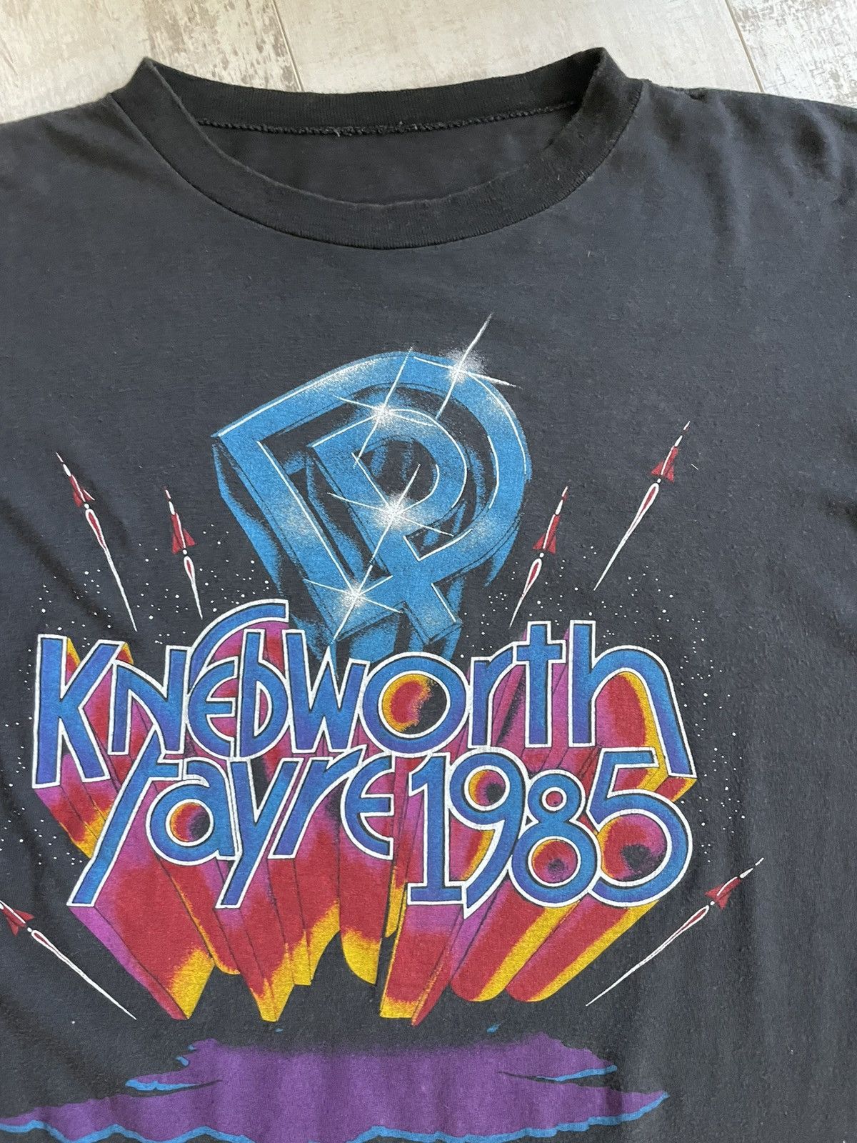 Band Tees × Vintage 1985 Vintage KNEBWORTH Fayre T-Shirt Tour (Deep Purple) Size US S / EU 44-46 / 1 - 5 Thumbnail