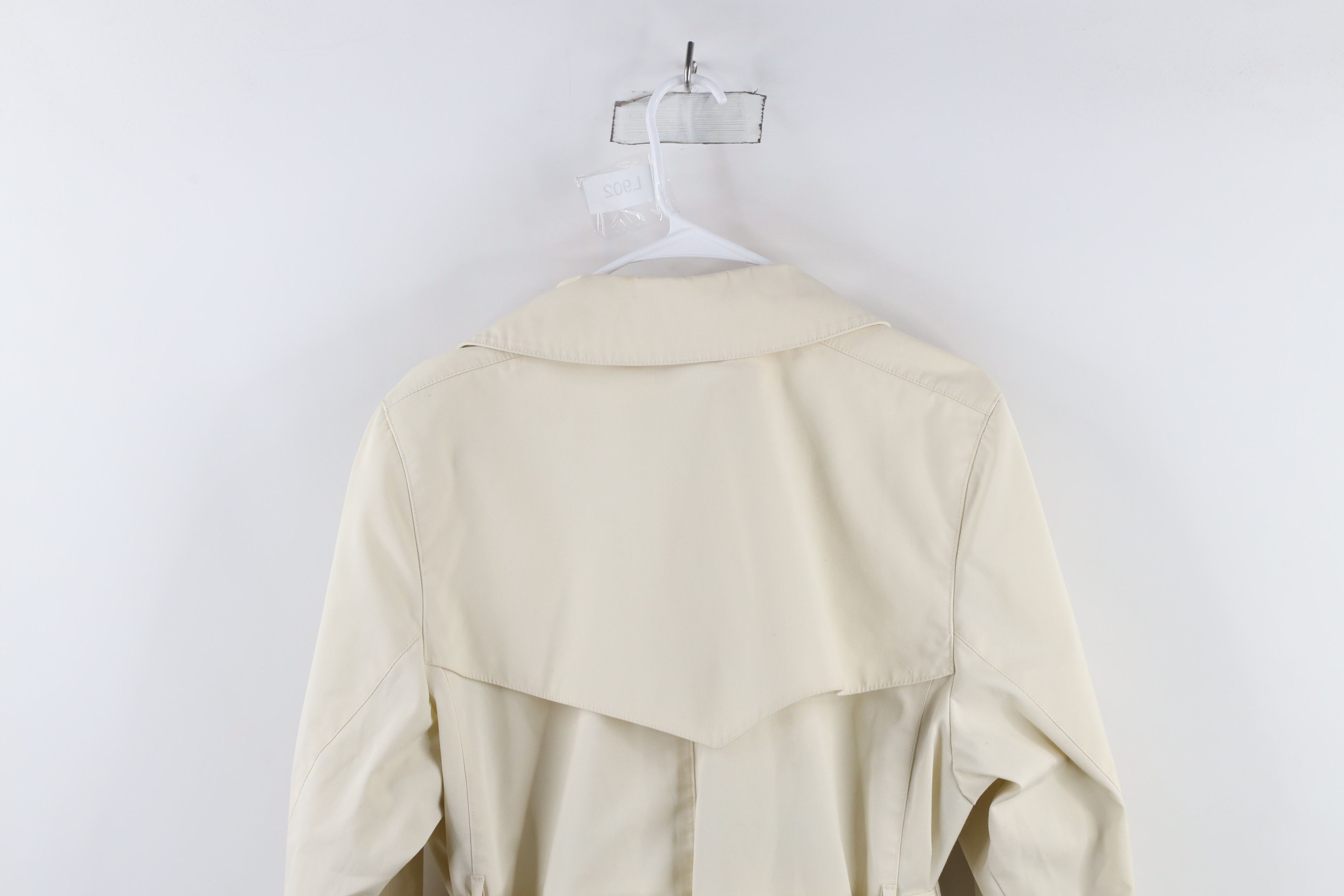 Vintage Vintage 70s Streetwear Breasted Belted Trench Coat Cream USA Size L / US 10 / IT 46 - 15 Thumbnail