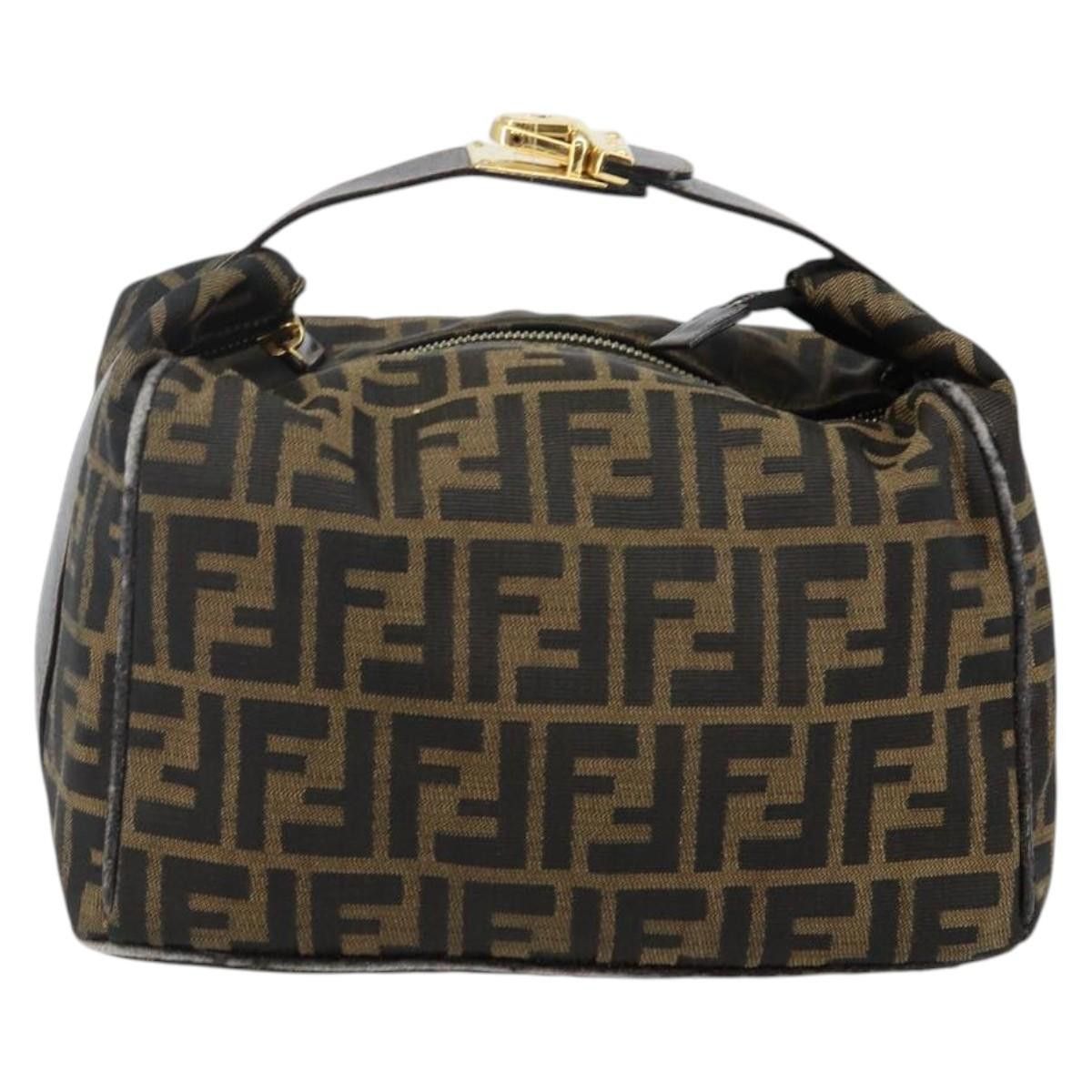 Fendi FENDI Zucca Canvas Hand Bag Black Brown Size ONE SIZE - 2 Thumbnail