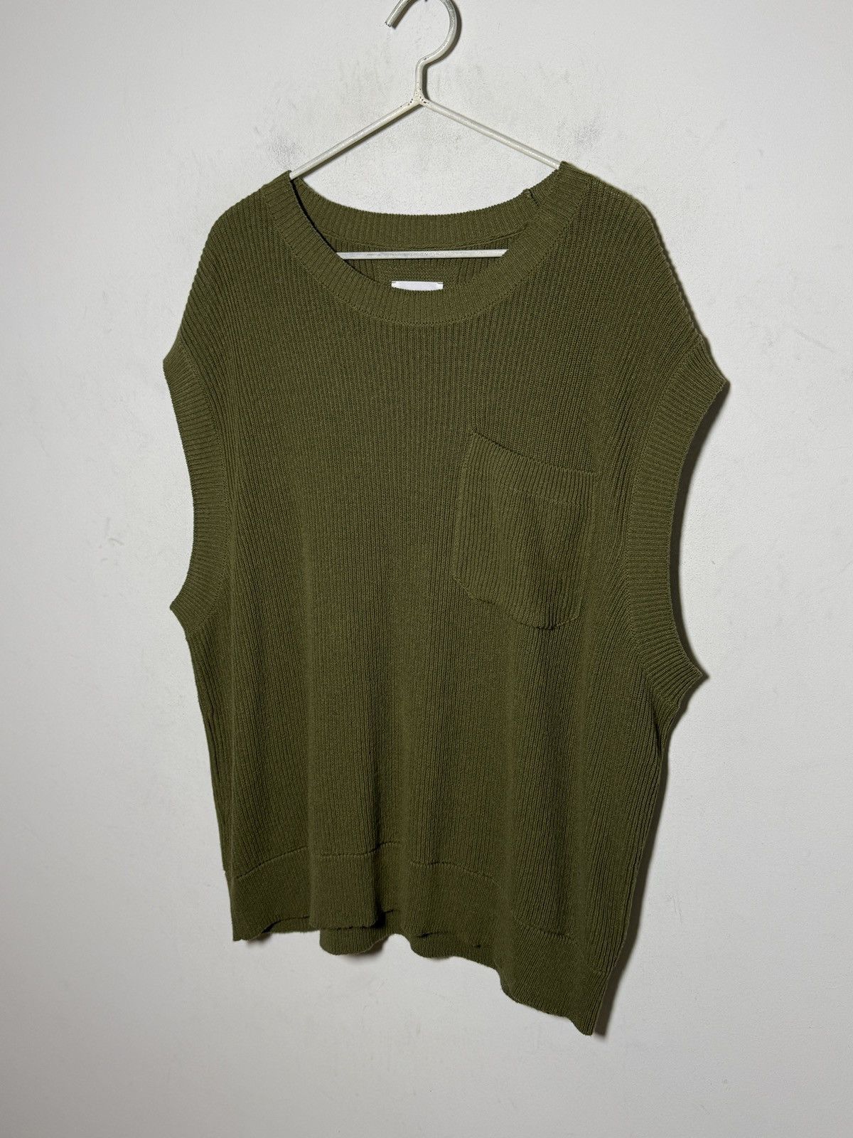 Seditionaries ARMEDANGELS olive knit sleeveless oversized vest Size US L / EU 52-54 / 3 - 2 Thumbnail
