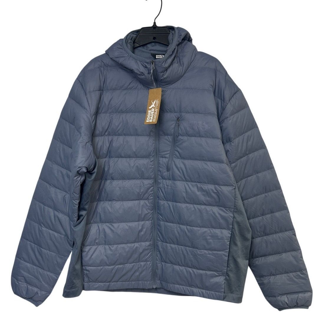 Eddie Bauer New Eddie Bauer Mens XL Blue Hooded 550 Down Puffer Jacket Size US XL / EU 56 / 4 - 1 Thumbnail