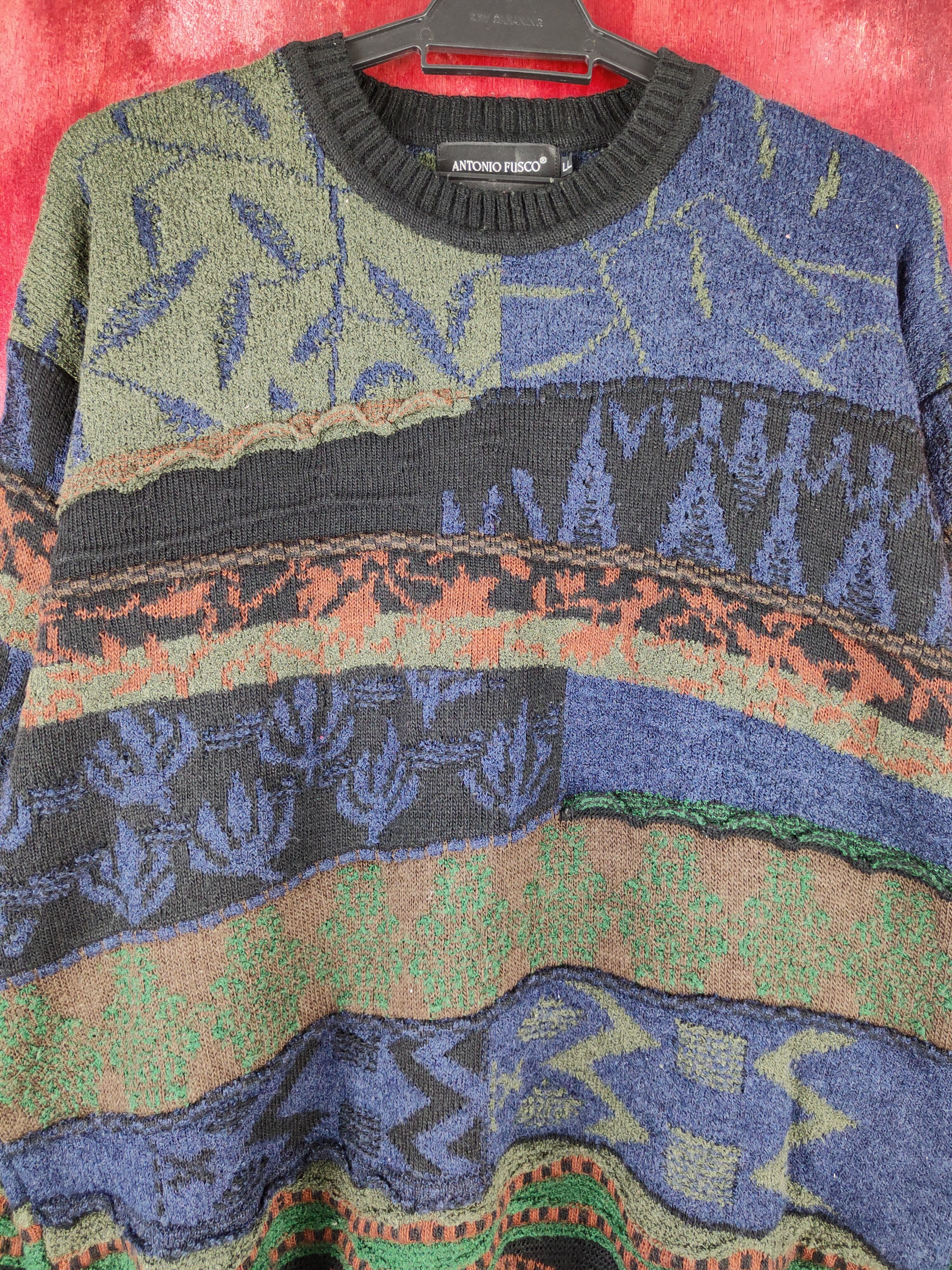 Vintage DL Antonio Fusco Knitwear Sweatshirt like coogi #S1262 Size US L / EU 52-54 / 3 - 2 Thumbnail