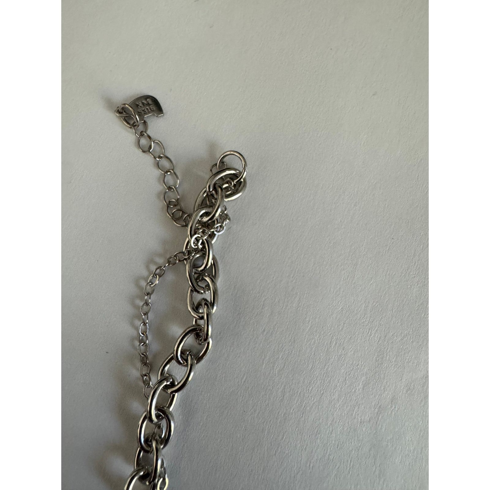 Vintage 00s Japanese Safety Pin Rhinestone Necklace Size ONE SIZE - 4 Thumbnail