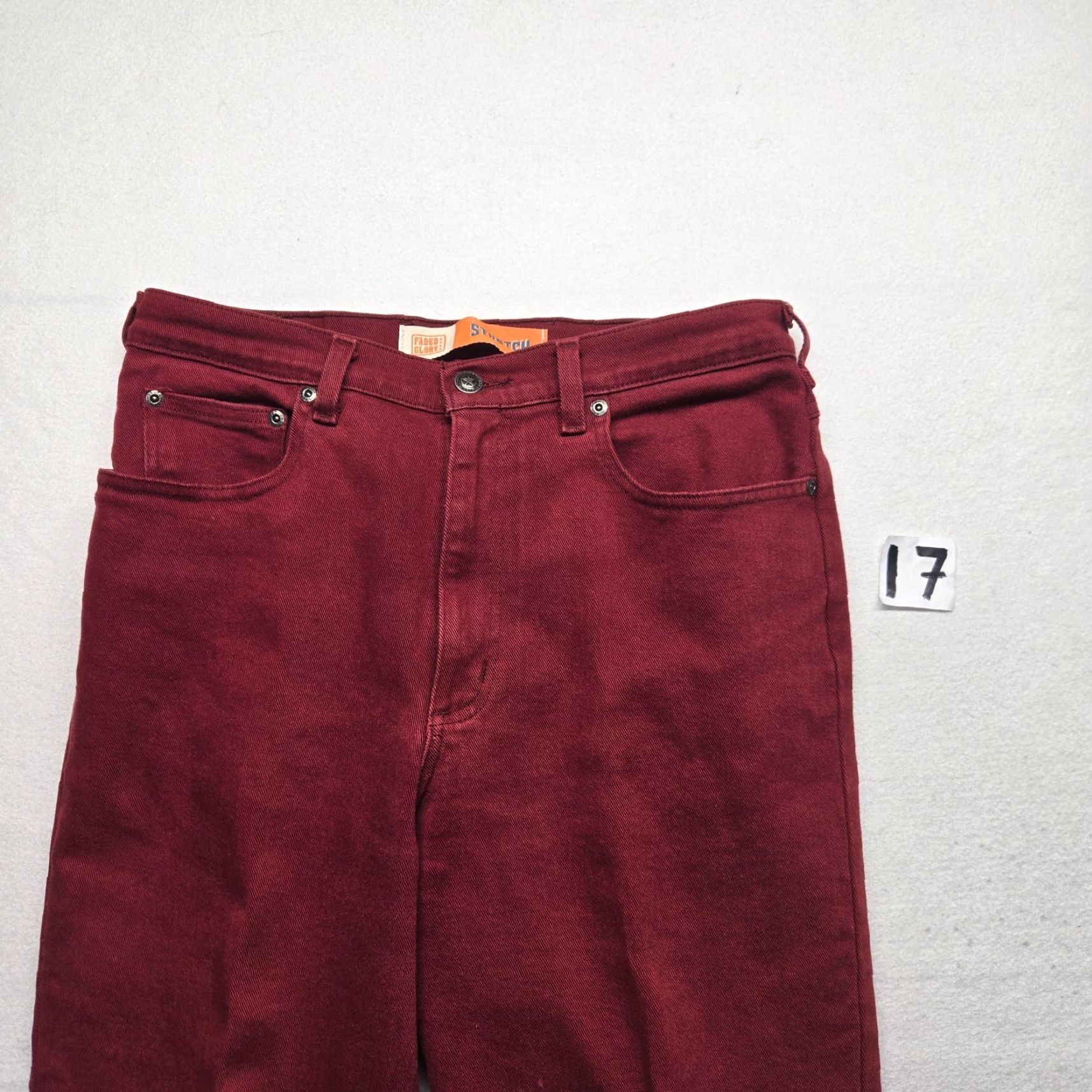 Faded Glory Faded Glory Pants Women 12P Red Corduroy High Rise Stretch Straight Leg Petites Size 34" / US 12 / IT 48 - 2 Thumbnail