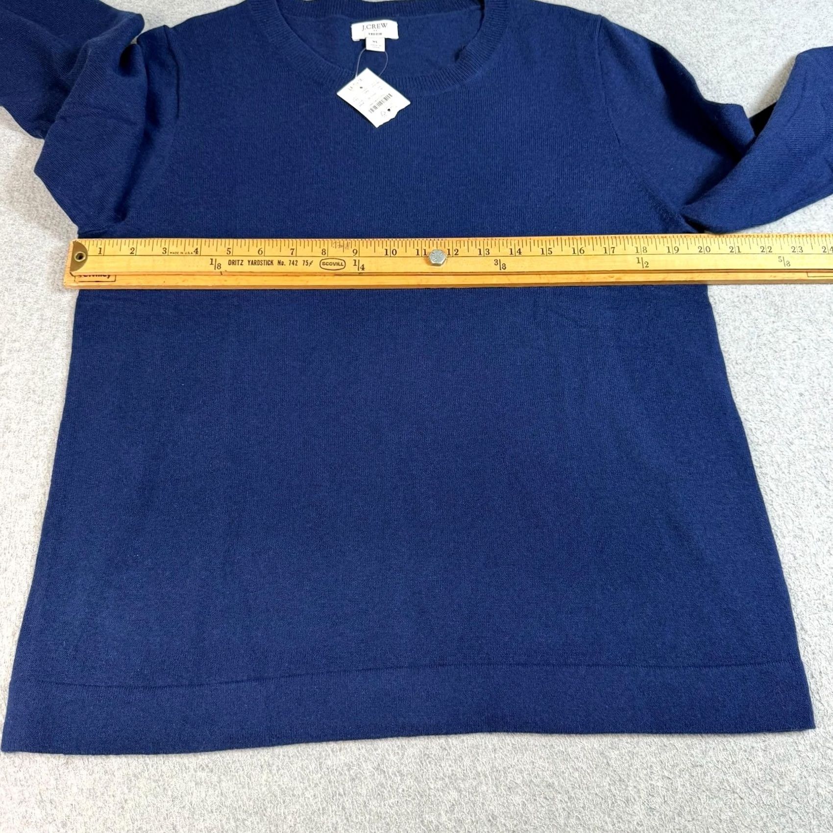 J.Crew J.CREW Teddie Crewneck Sweater Women XL Blue Wool Blend Casual Fall Knit Size XL / US 12-14 / IT 48-50 - 7 Thumbnail