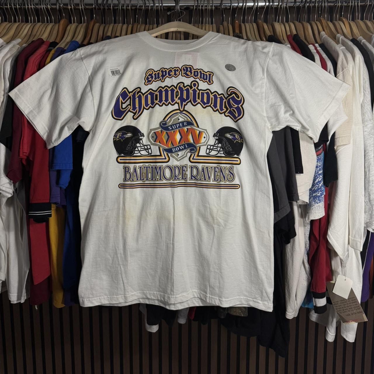 Other Y2K Superbowl XXXV Champions Baltimore Ravens Tee - Large Size US L / EU 52-54 / 3 - 1 Thumbnail