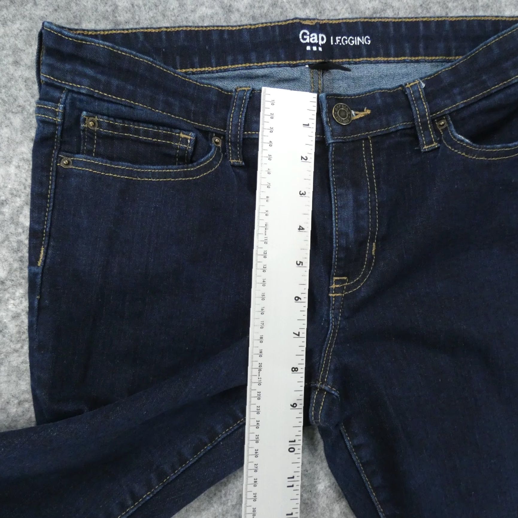 Gap Gap Jeans Womens Jeans Mid Rise 29 Dark Blue Stretch Jegging Legging Size 29" - 7 Thumbnail