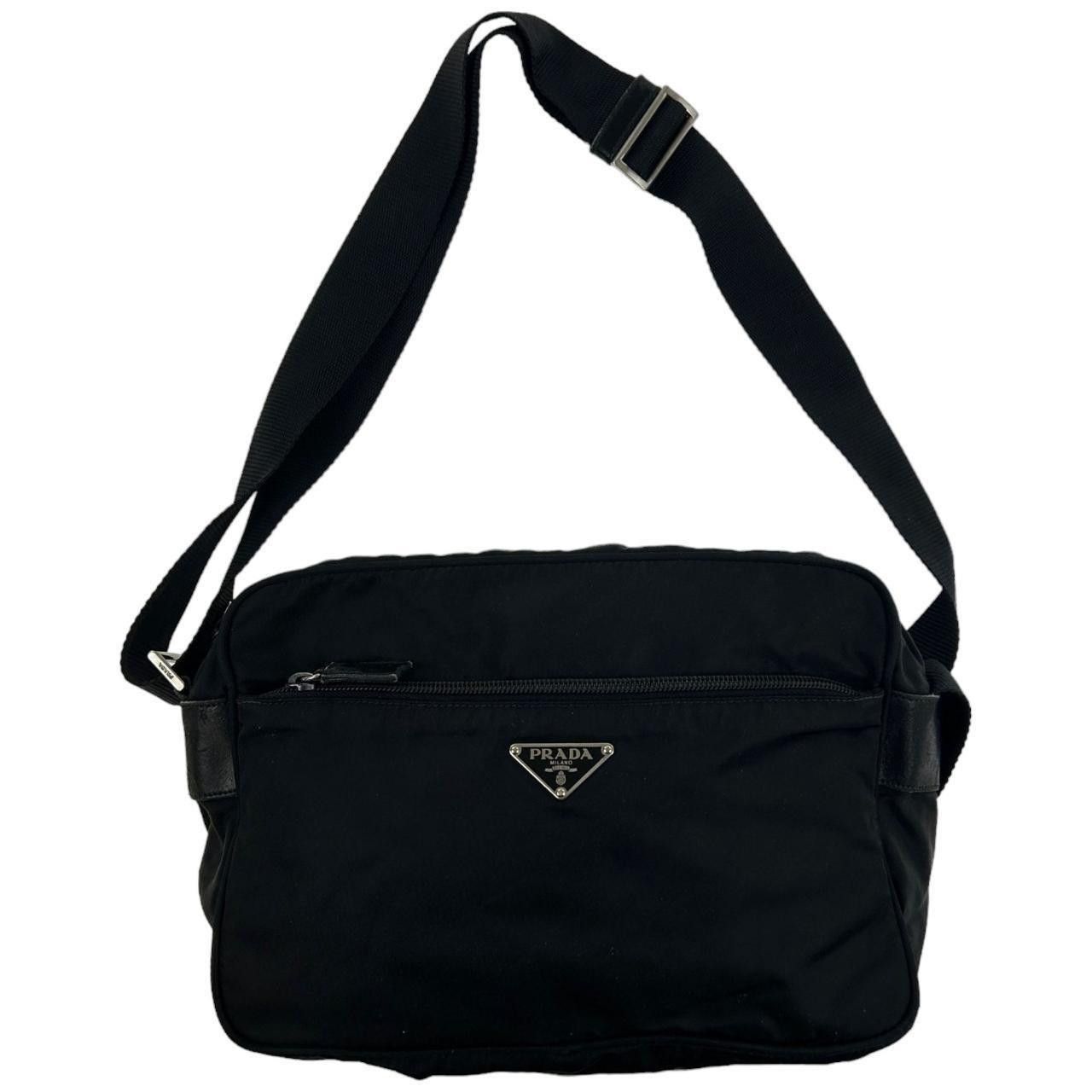 image of Vintage Prada Nylon Cross Body Bag in Black, Women's