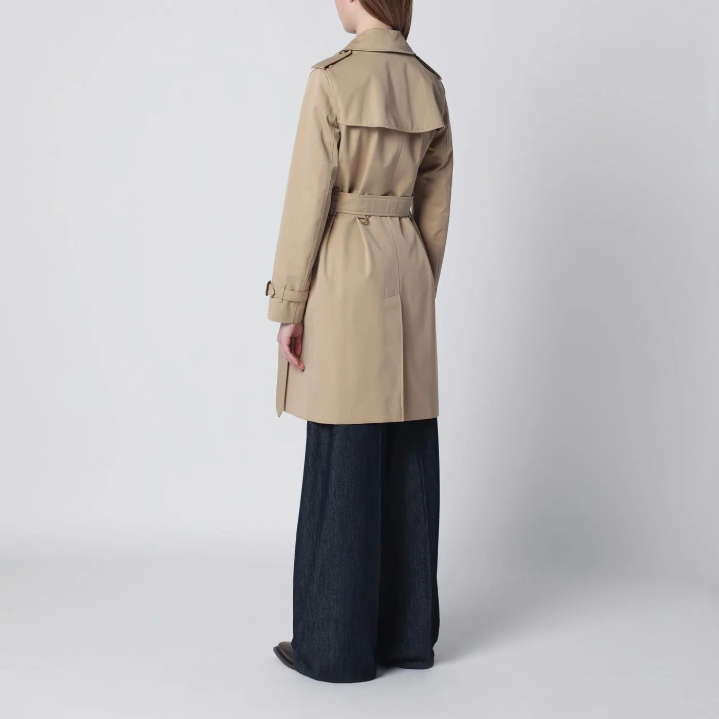Burberry o1d2blof0426 Double-Breasted Cotton Trench Coat in Beige Size M / US 6-8 / IT 42-44 - 3 Thumbnail