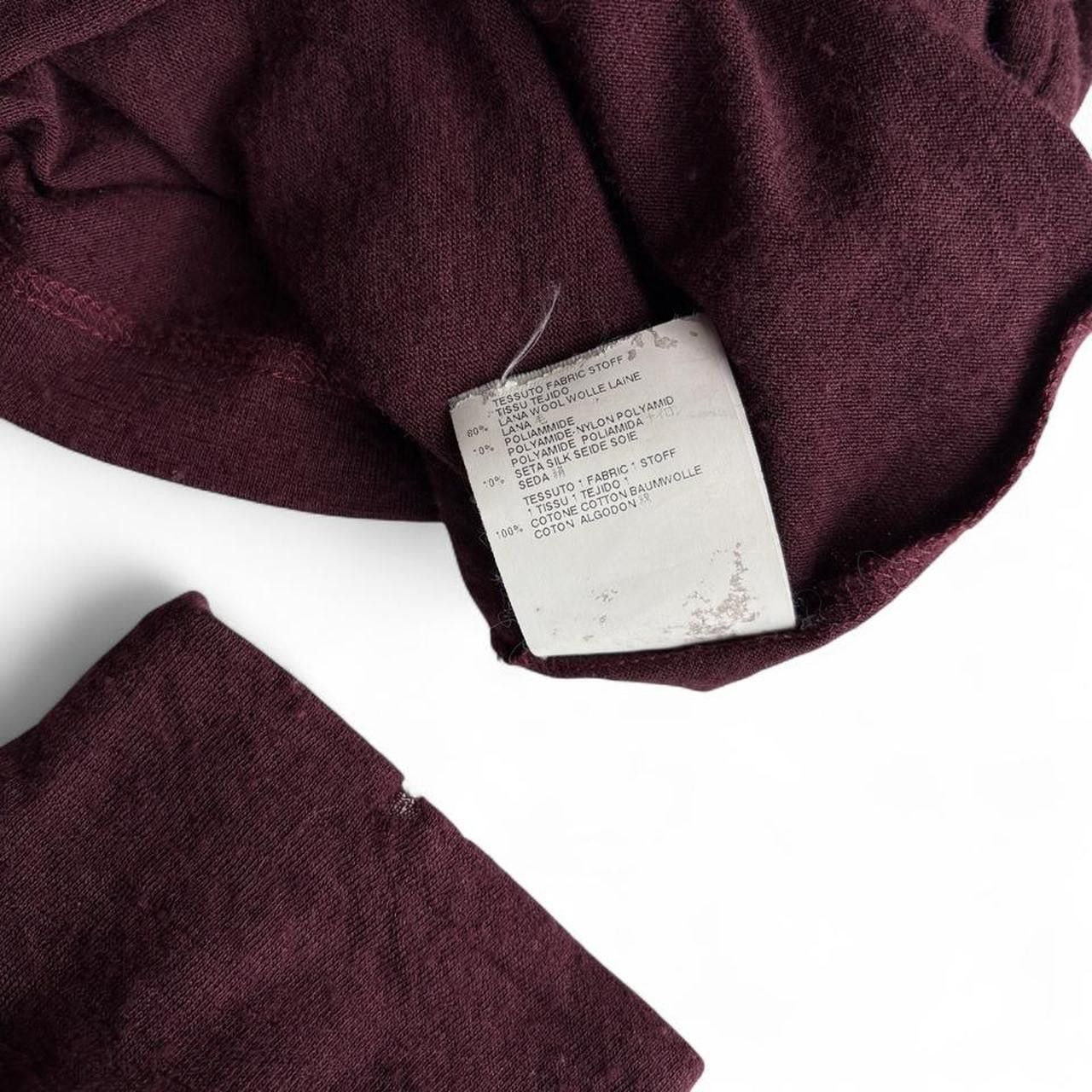 Dsquared2 DSQUARED2 AW12 burgundy wool silk crewneck long sleeve tee M Size US M / EU 48-50 / 2 - 6 Thumbnail