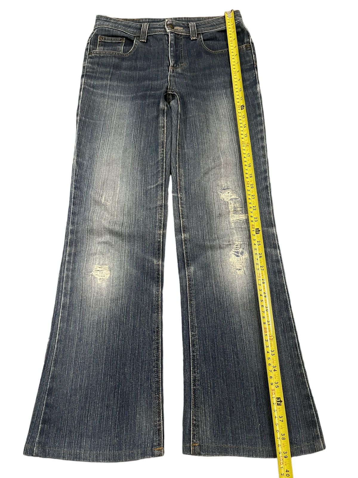 Edwin Vintage Edwin Japan Blue Wash Distress Style Bootcut Jeans Size 28" / US 6 / IT 42 - 10 Thumbnail