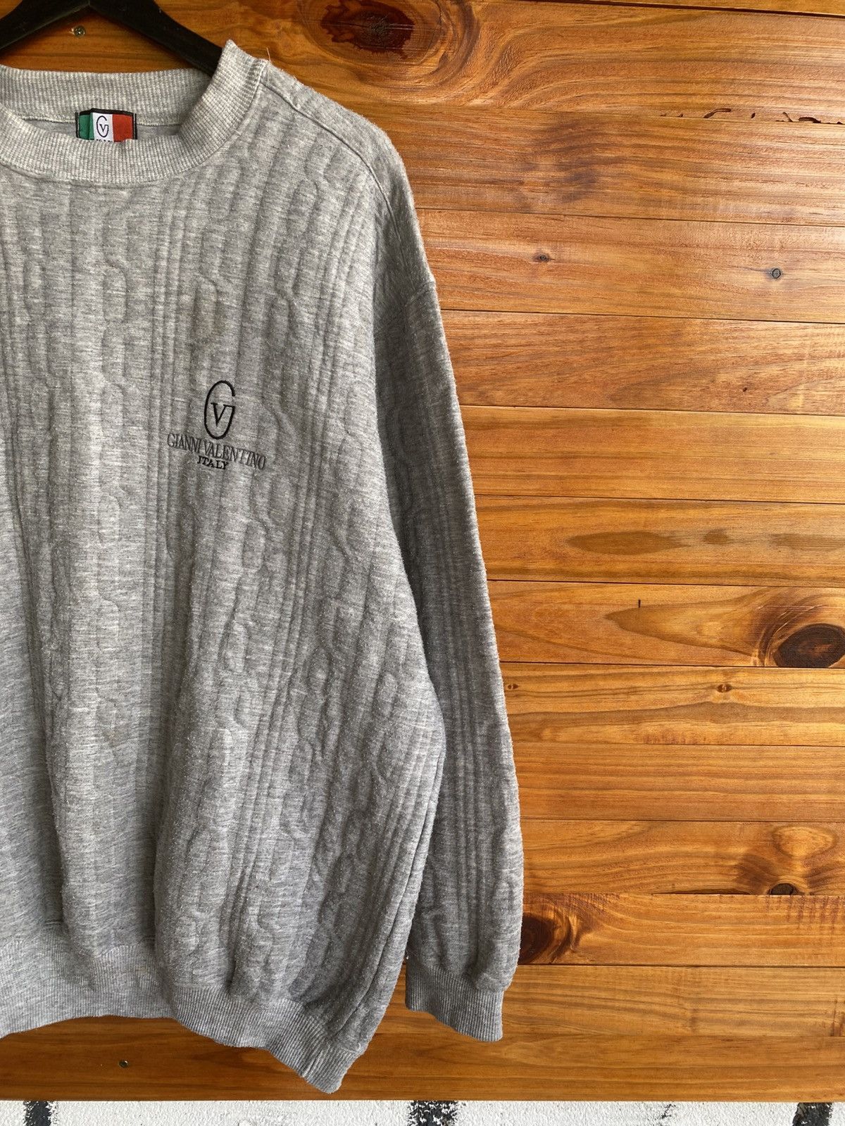 Gianni Valentino Vintage Gianni Valentino Italy Grey Knit Sweatshirt Pullover Size US XXL / EU 58 / 5 - 6 Thumbnail
