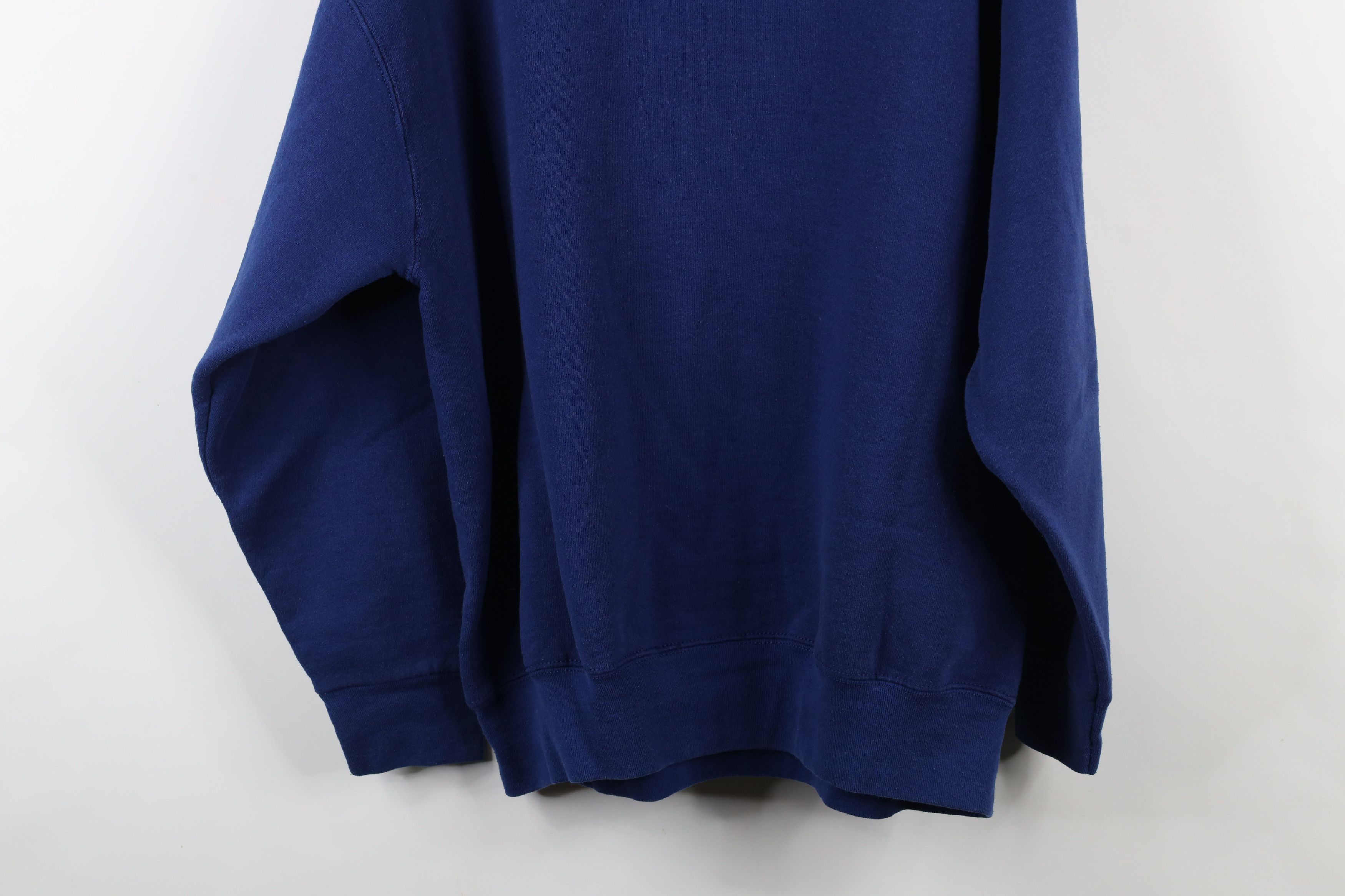 Vintage Vintage 90s Streetwear Blank Heavyweight Sweatshirt Blue USA Size US L / EU 52-54 / 3 - 10 Thumbnail