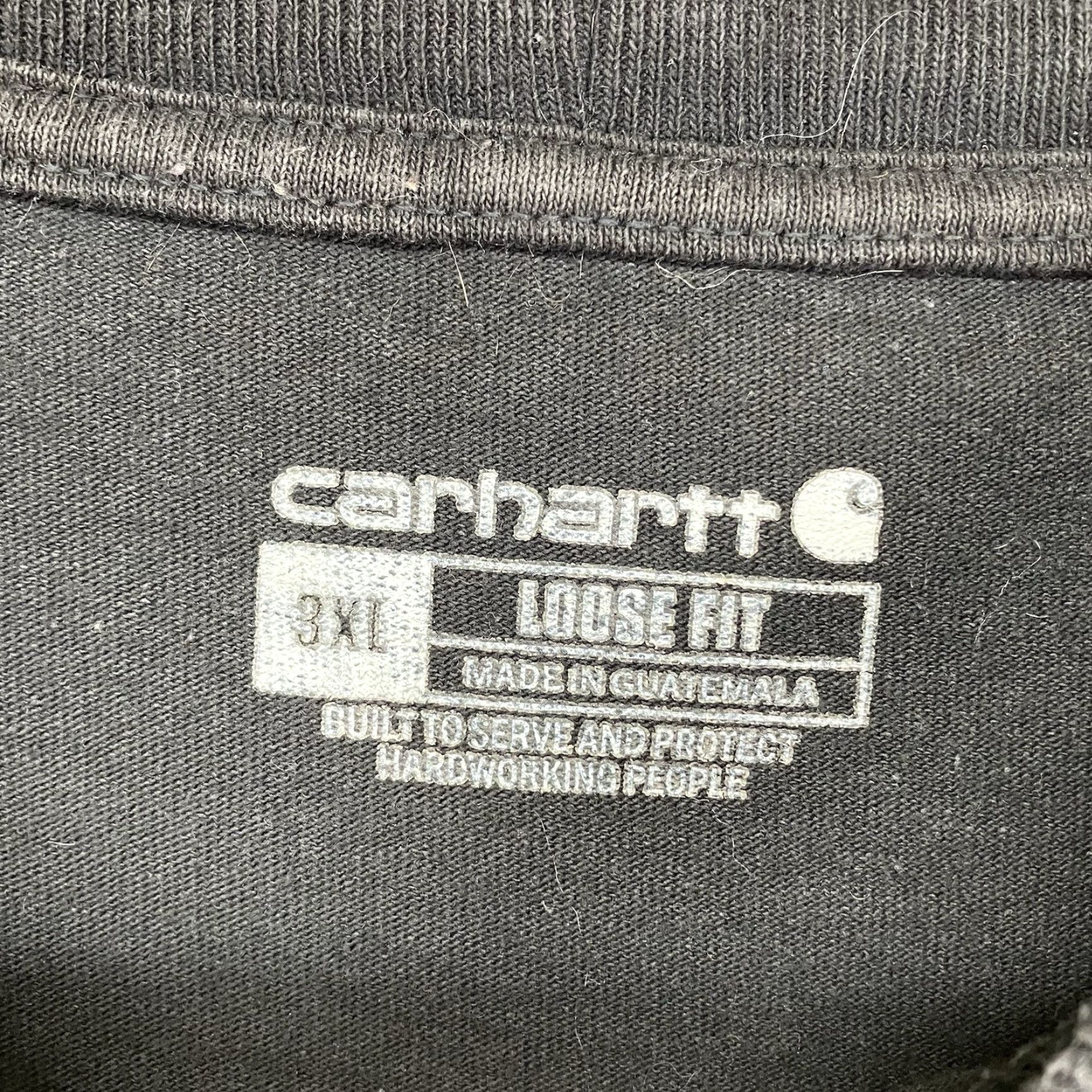 Carhartt Carhartt Mens T-Shirt 3XL Short Sleeve All Cotton Faded Black Crew Neck Logo Relaxed Fit 2010s Black Shirt Mens Size US XXL / EU 58 / 5 - 3 Thumbnail