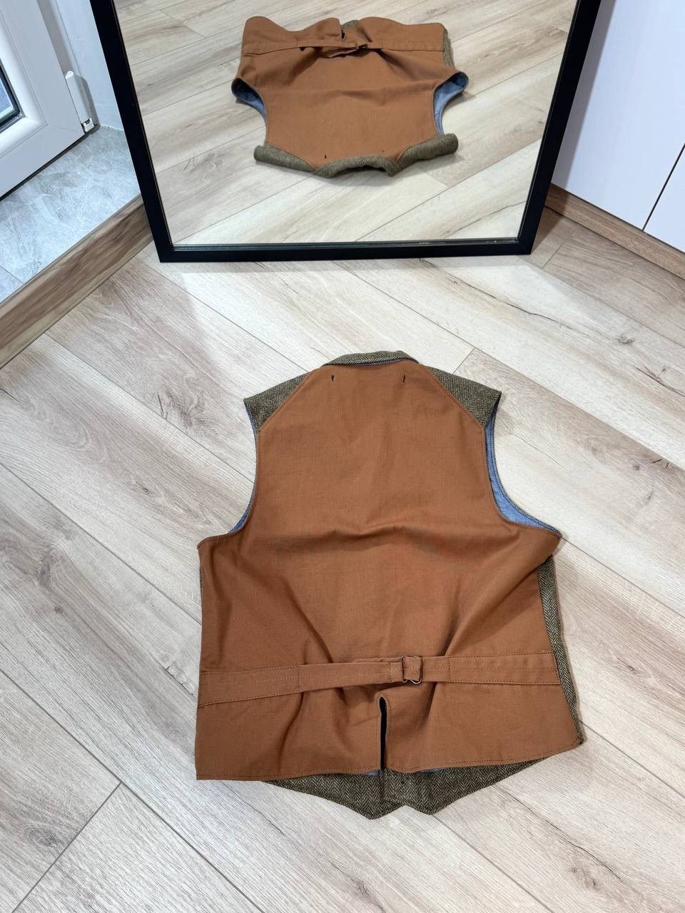 Scarti-Lab Scarti Lab WorkWear Brown Tweed Vest Gillet Size S Size 38S - 4 Thumbnail