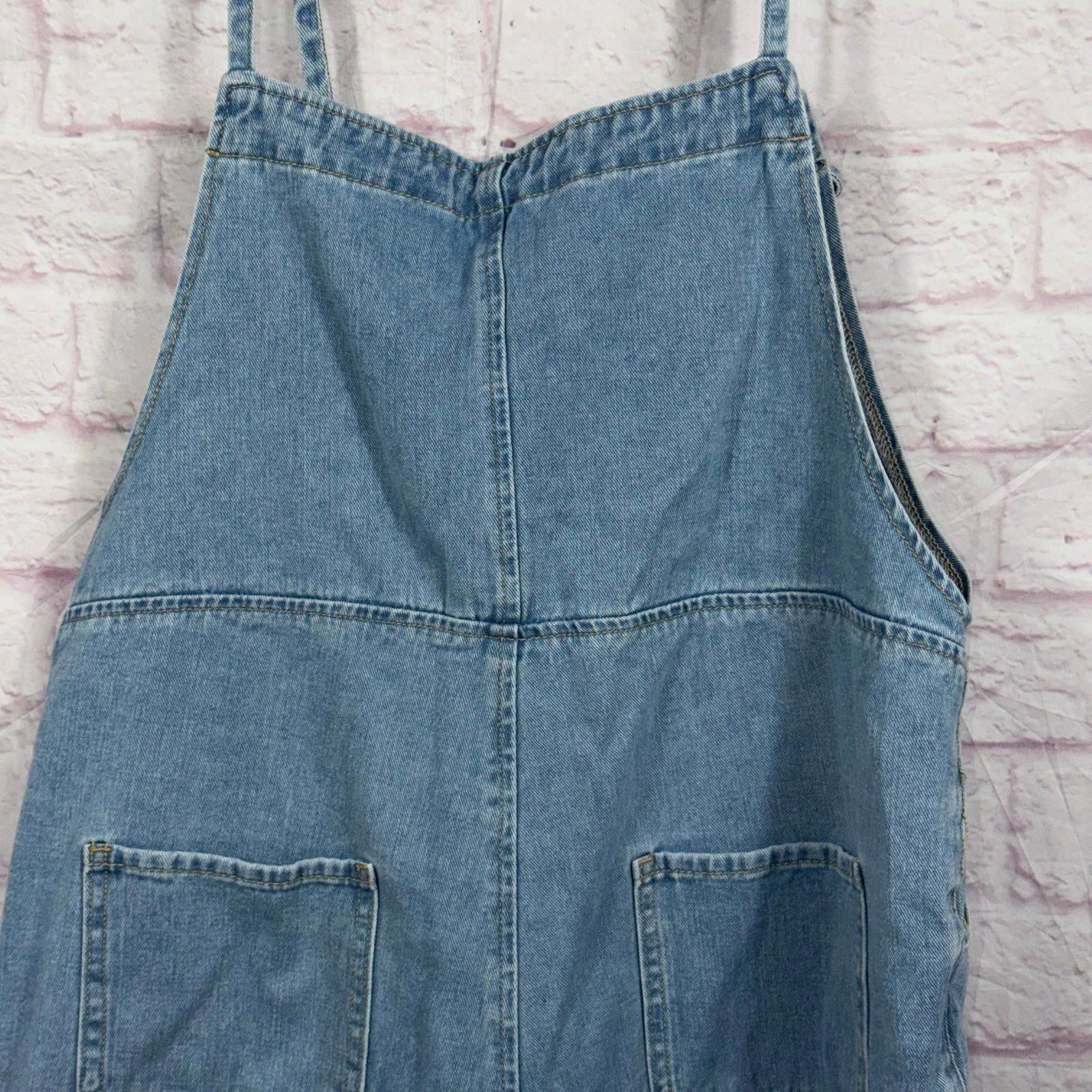 Cyderhouse Cider Women’s Large Denim Overalls Shorts Size 36" / US 14 / IT 50 - 10 Thumbnail