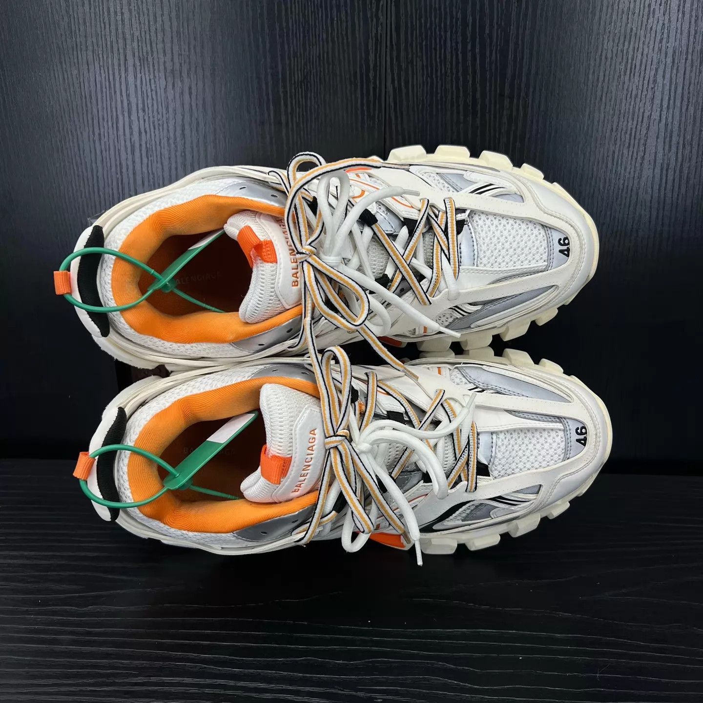 Balenciaga Balenciaga Track White Orange 46 Light Wear Boxed Size US 13 / EU 46 - 3 Thumbnail