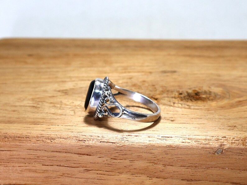 Handmade Smoky Quartz Ring: Handmade 925 Sterling Silver Promise Ring Size ONE SIZE - 7 Thumbnail