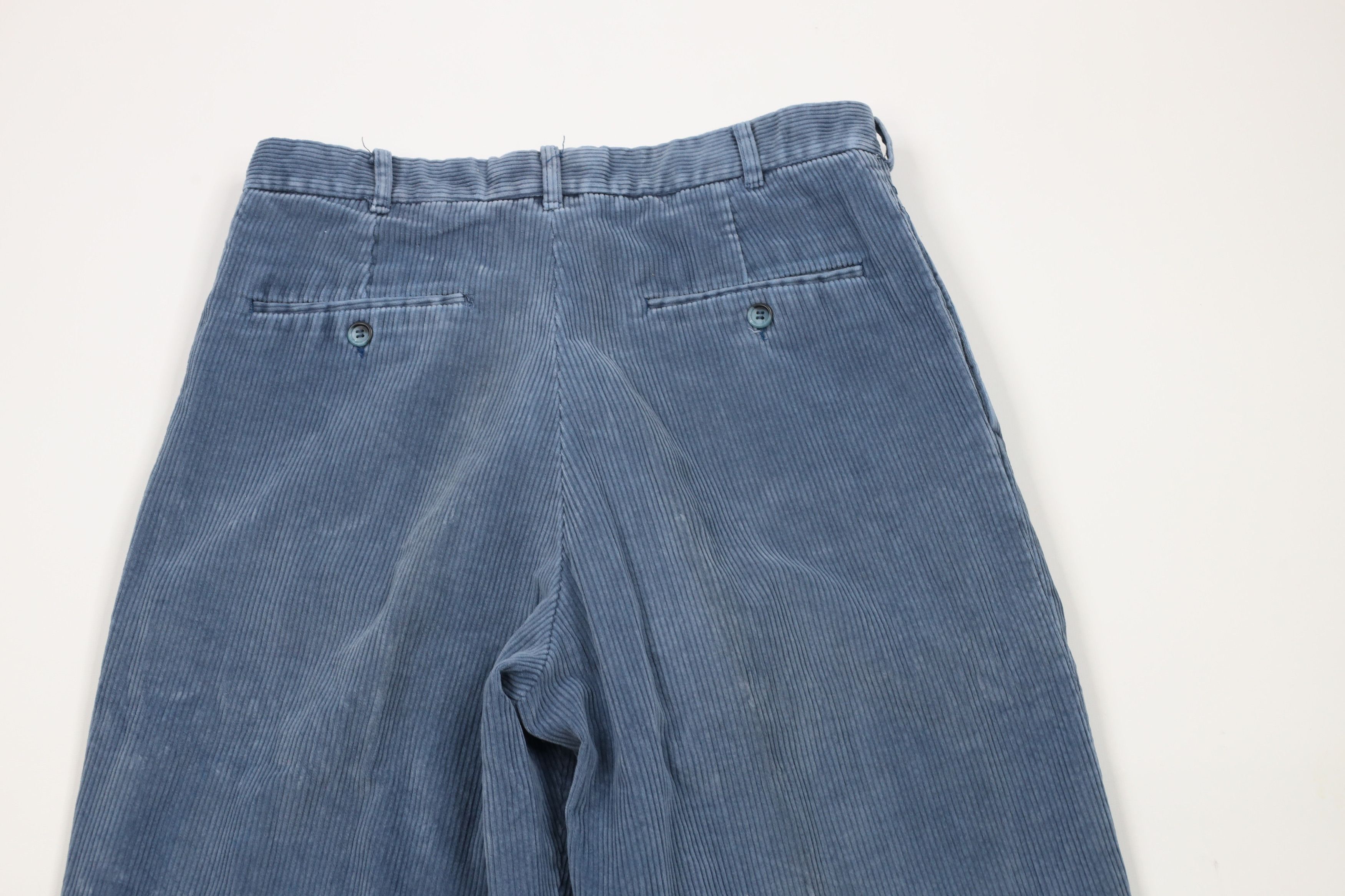 Vintage Vintage 90s Streetwear Pleated Corduroy Chino Pants Blue Size US 32 / EU 48 - 11 Thumbnail