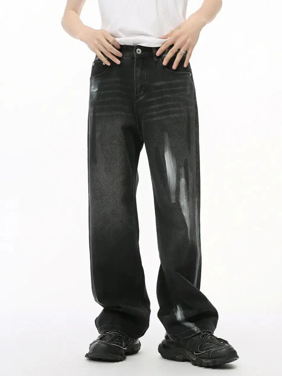 Japanese Brand Retro loose high street graffiti jeans Size US 32 / EU 48 - 2 Thumbnail