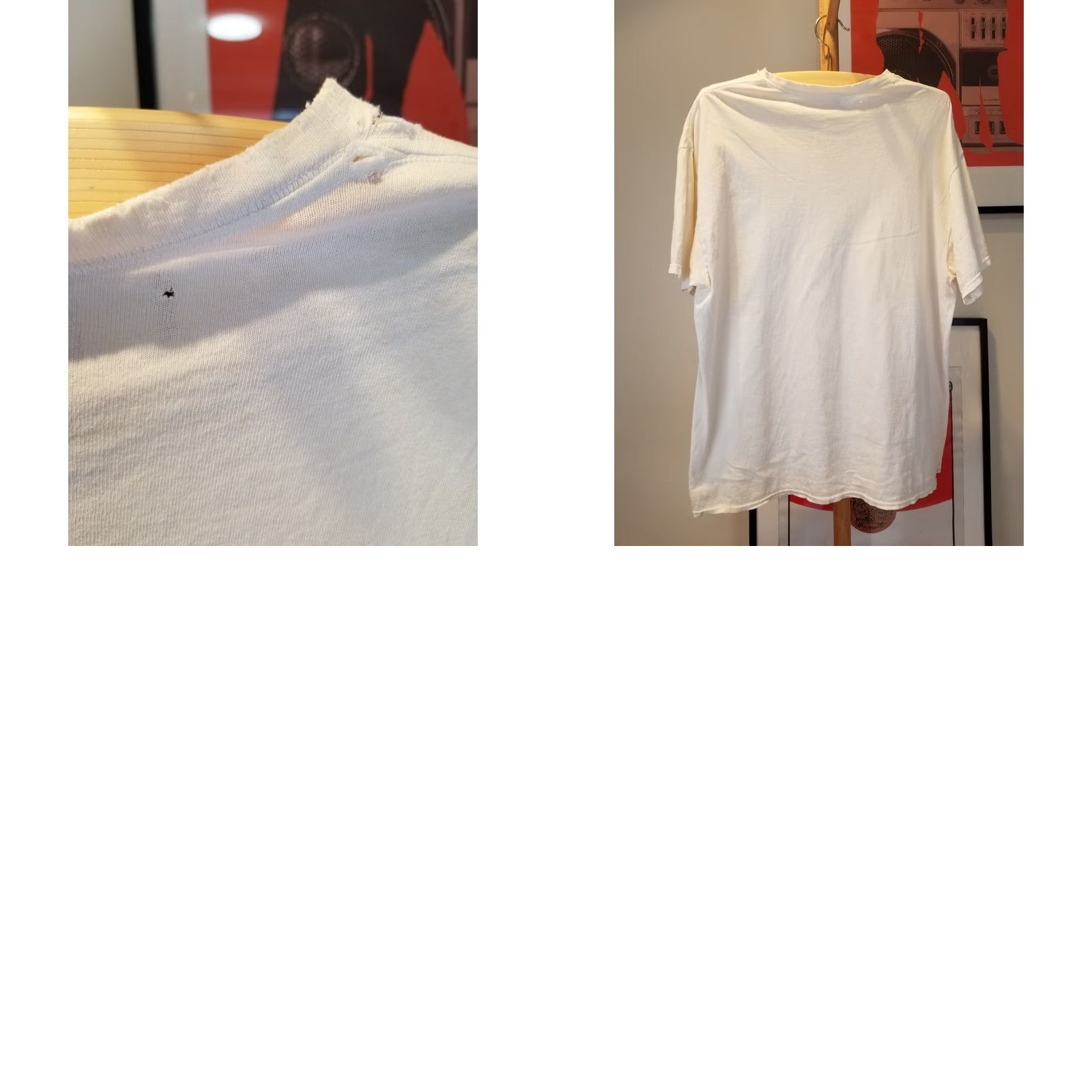 Delta VINTAGE Delta T-Shirt Shirt XL White Cotton Crew Neck Short Sleeve Mens 1980s 80s Distressed Worn Cross Chest 23" Back 28" Google I DON'T NEED GOOGLE Size US XL / EU 56 / 4 - 10 Thumbnail