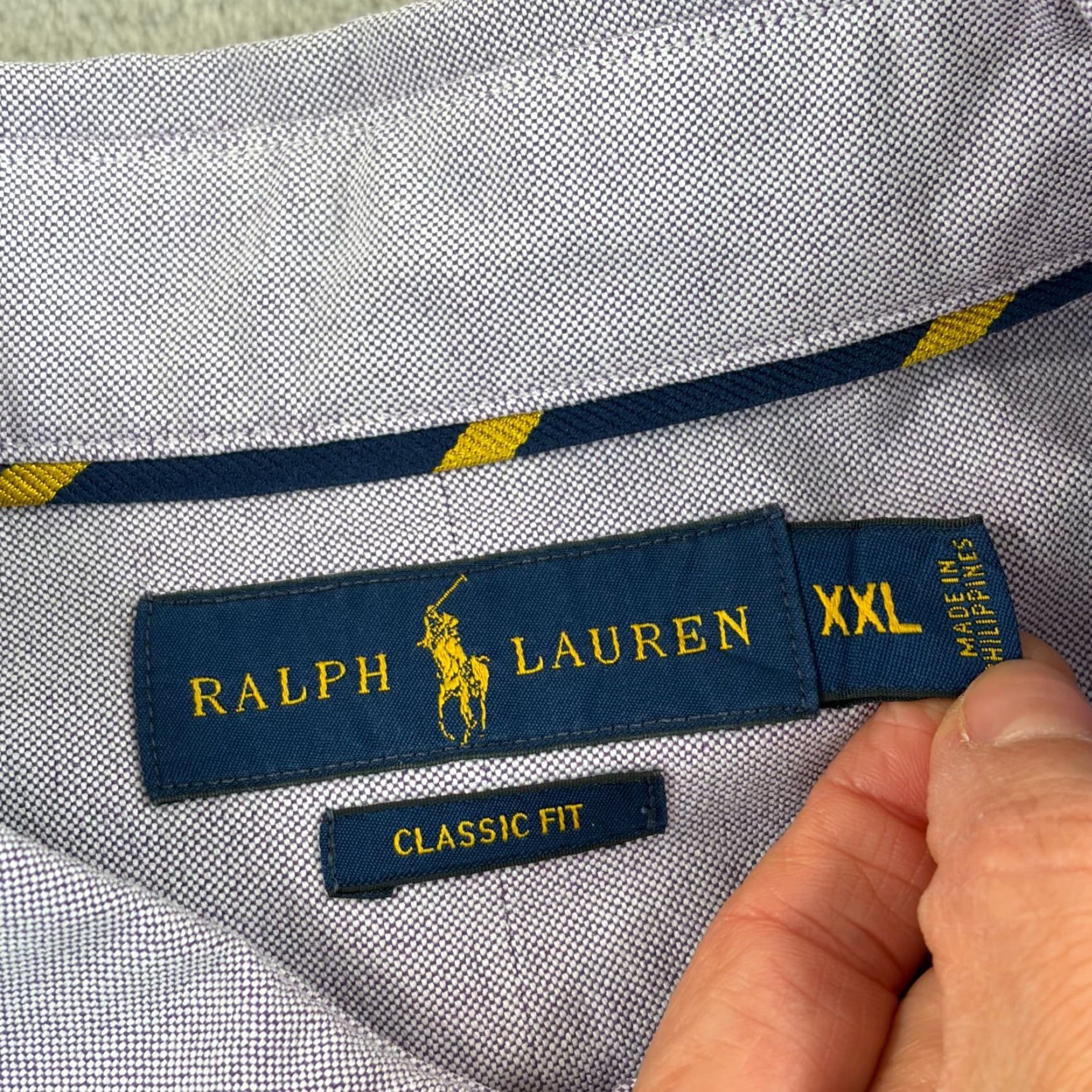 Polo Ralph Lauren Polo Ralph Lauren Classic Fit Oxford Shirt Men 2XL Lavender Purple Button-Up Solid Long Sleeve Casual Travel Ready Mens Size US XXL / EU 58 / 5 - 2 Thumbnail