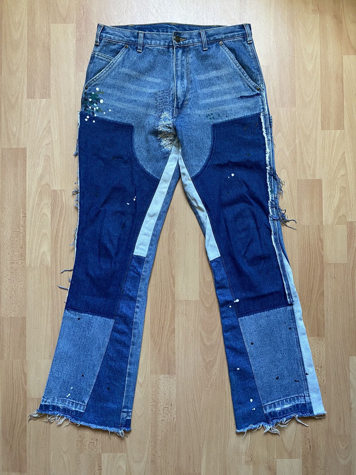 フレアcarhart double patch pants custom flare
