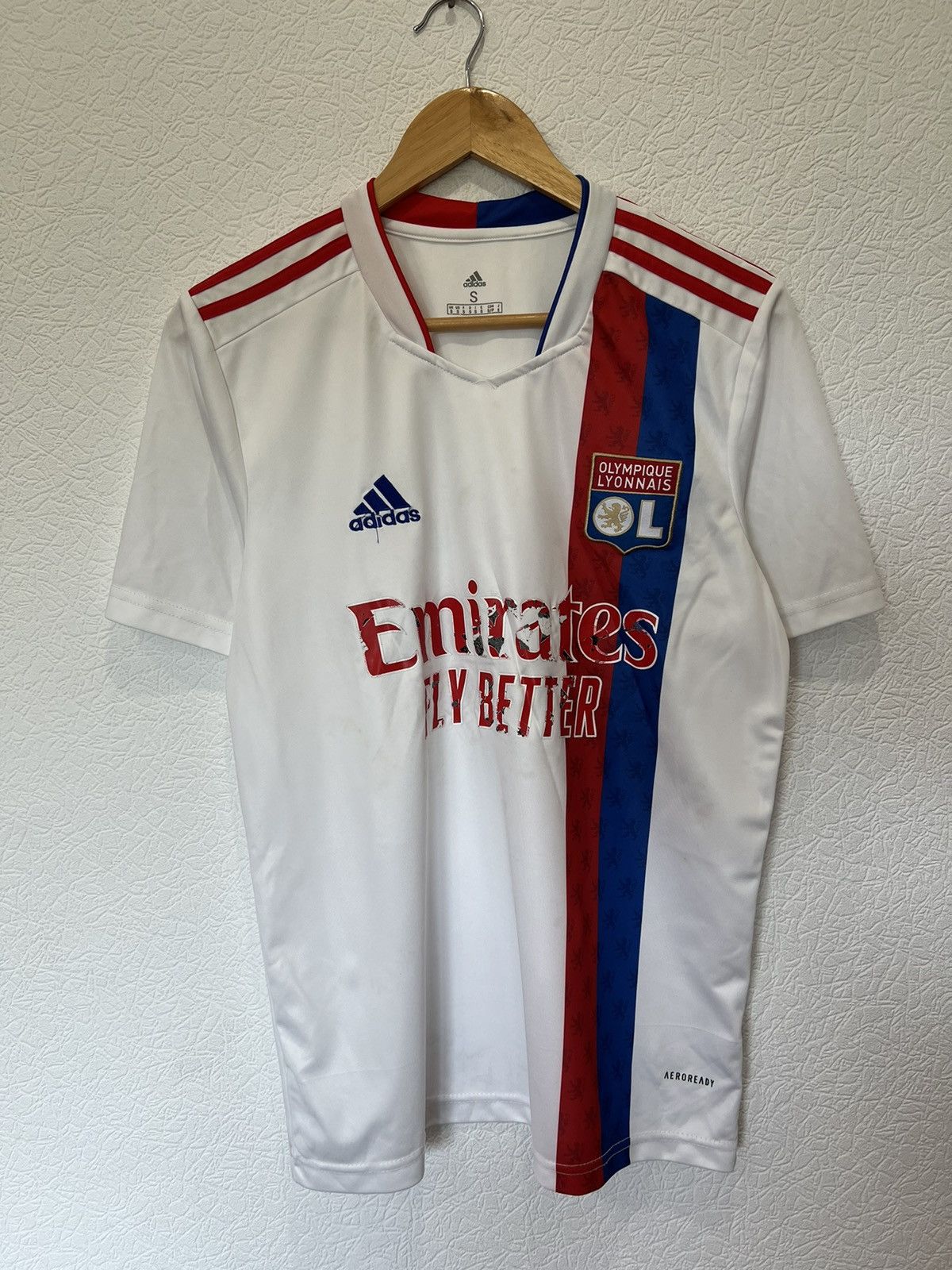 Adidas Adidas Lyon 2021/2022 Home Kit Soccer Jersey Size US S / EU 44-46 / 1 - 1 Thumbnail